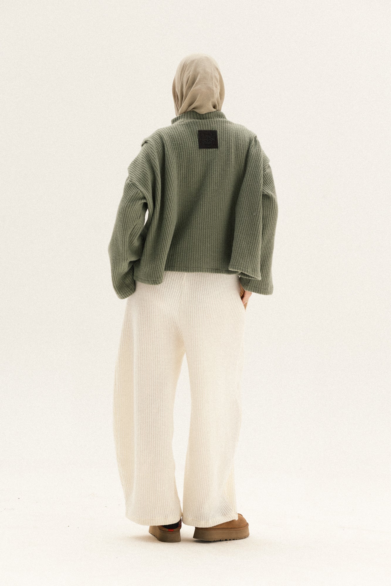 shoulder pullover in olive