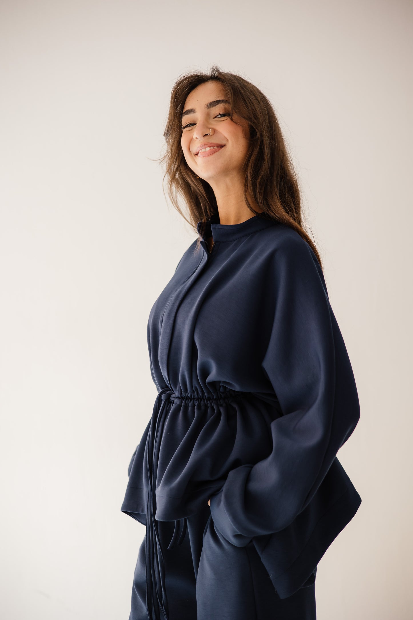 Elastic Set In Navy-blue