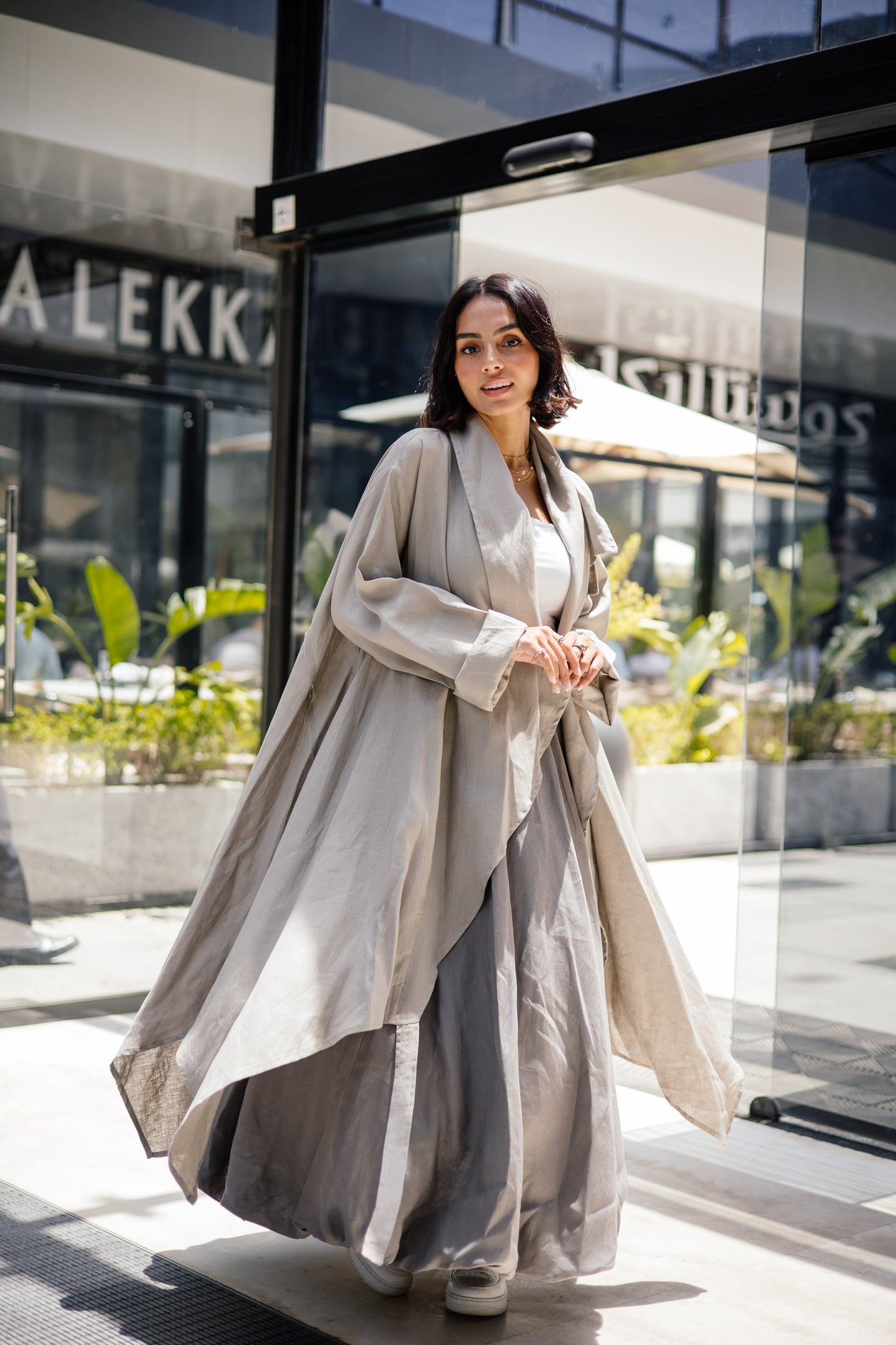 High-low Kimono In Griesh