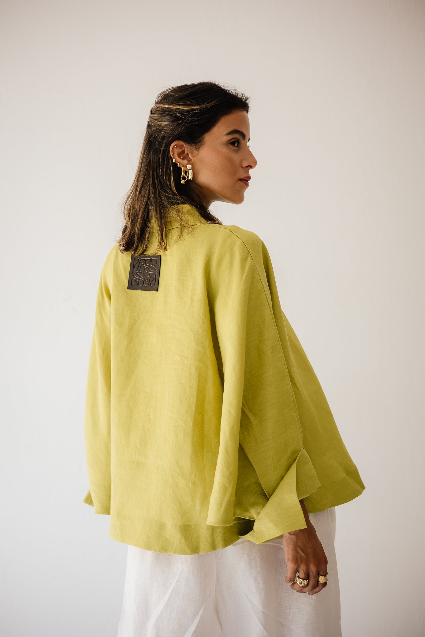 Butterfly Shirt In Lime-green