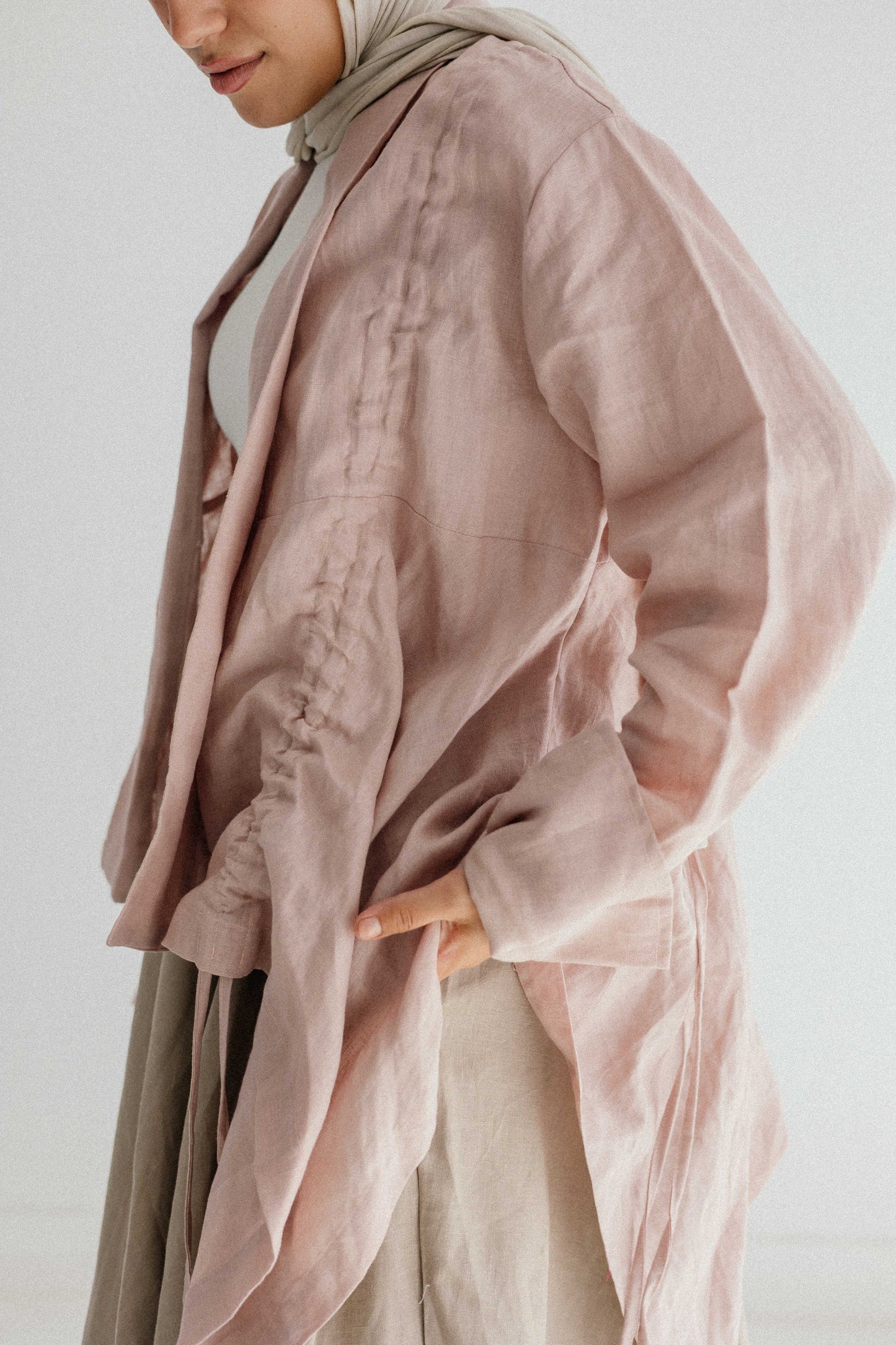Elastic Kimono In Rose