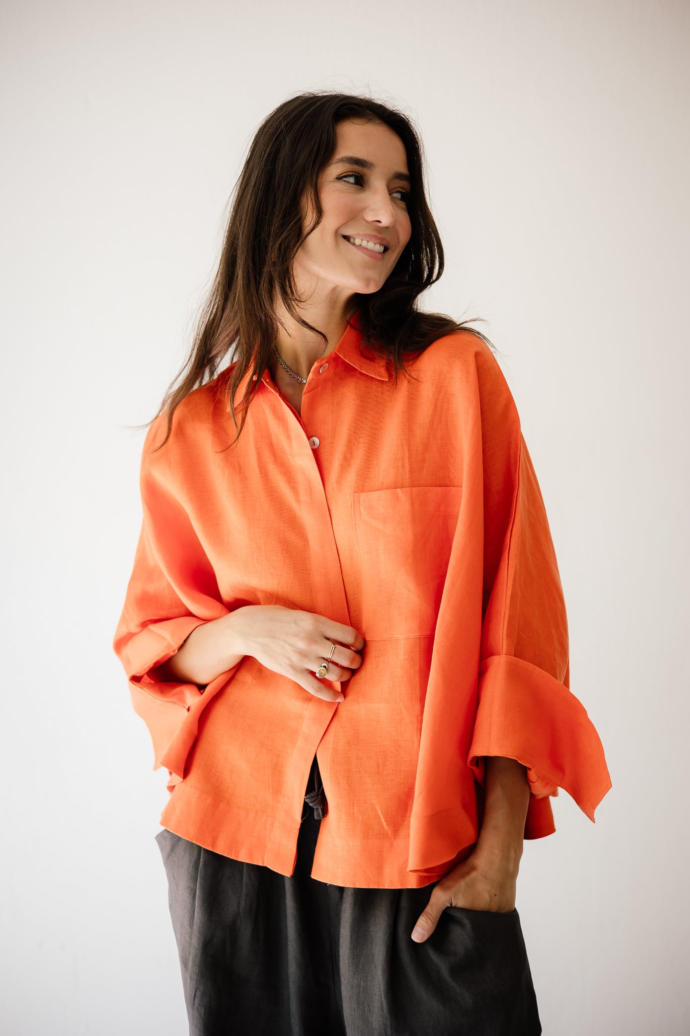 Butterfly Shirt In Orange