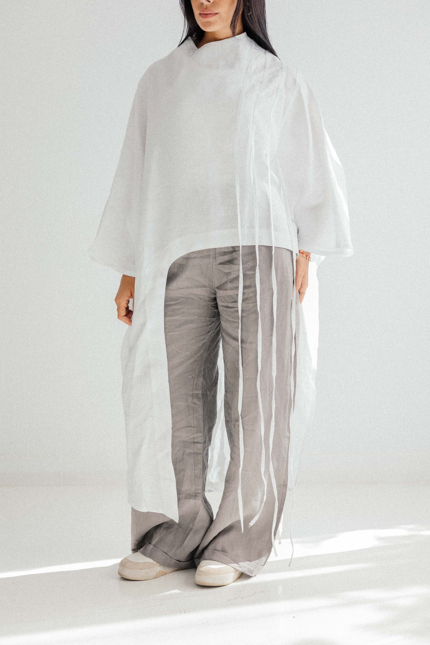 Side To Side Top In White