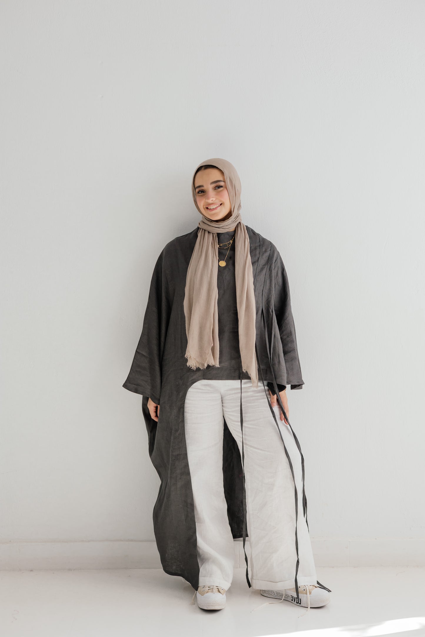 Side To Side Top In Dark-grey