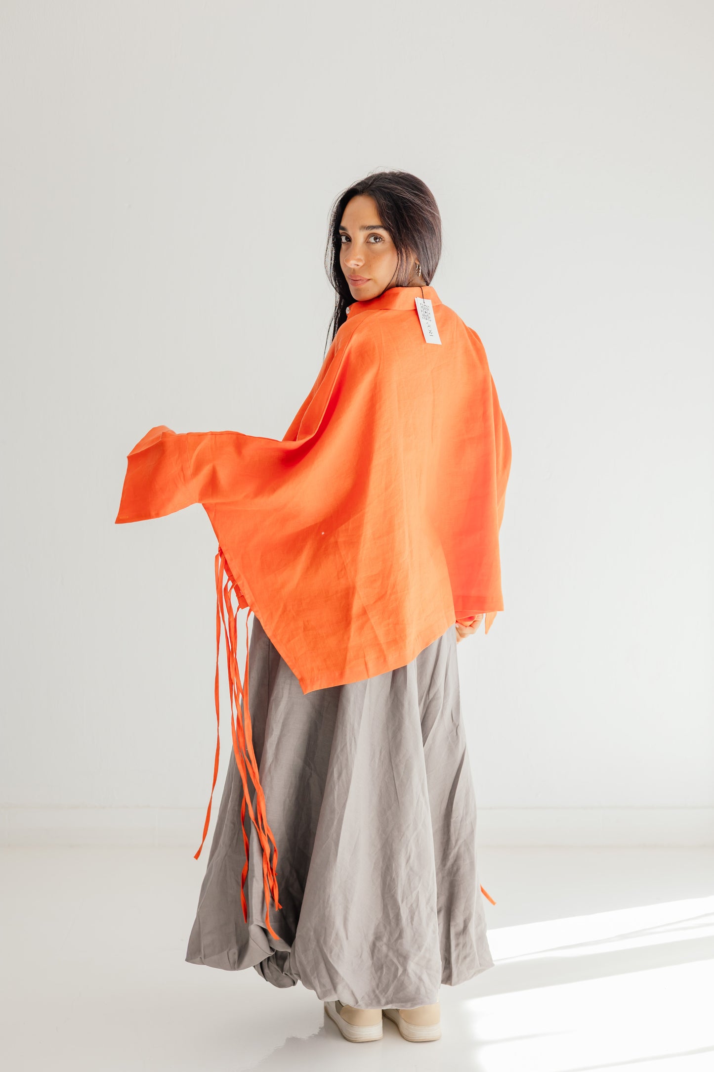Fringes Shirt In Orange