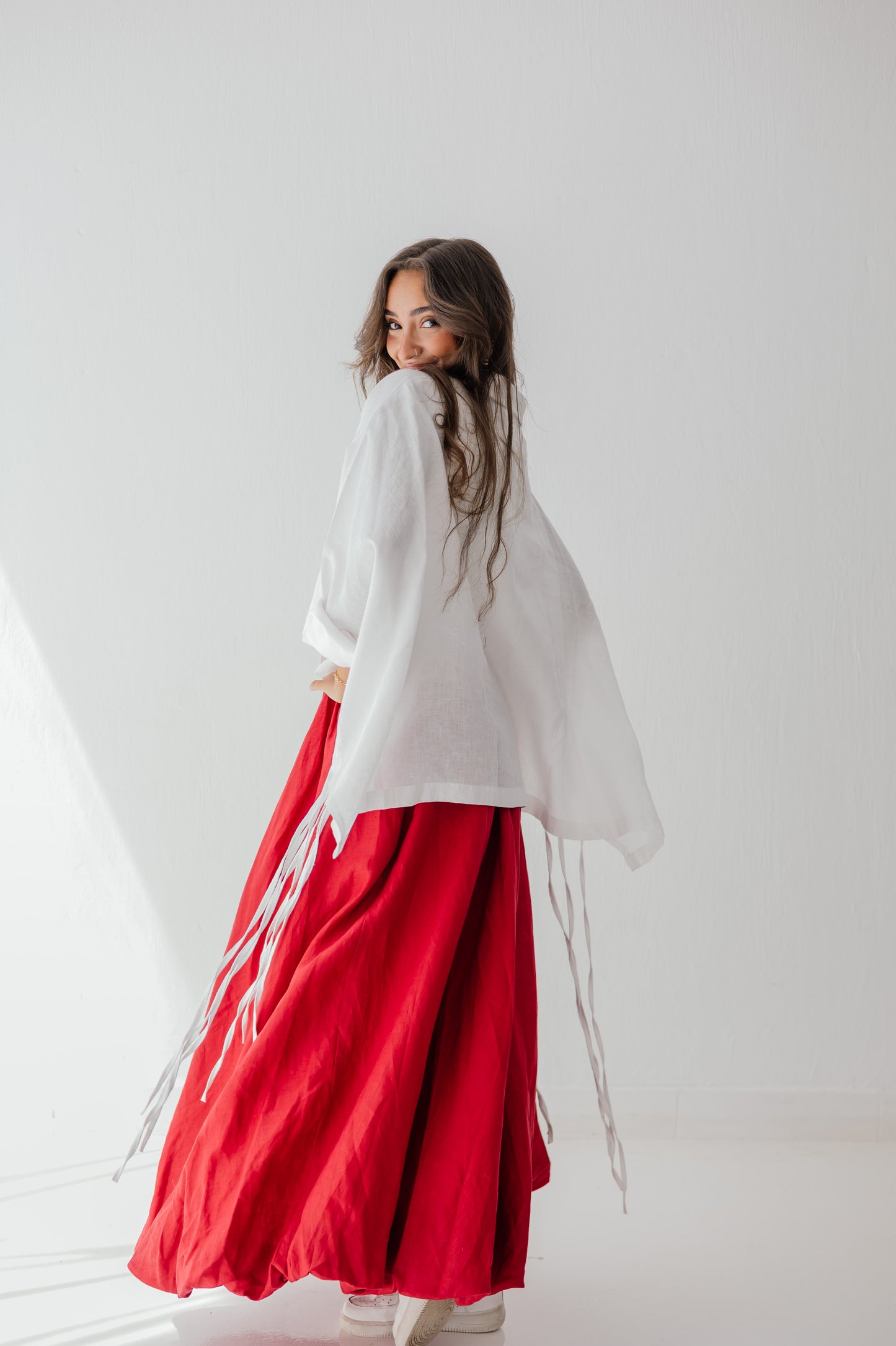 Fringes shirt in white