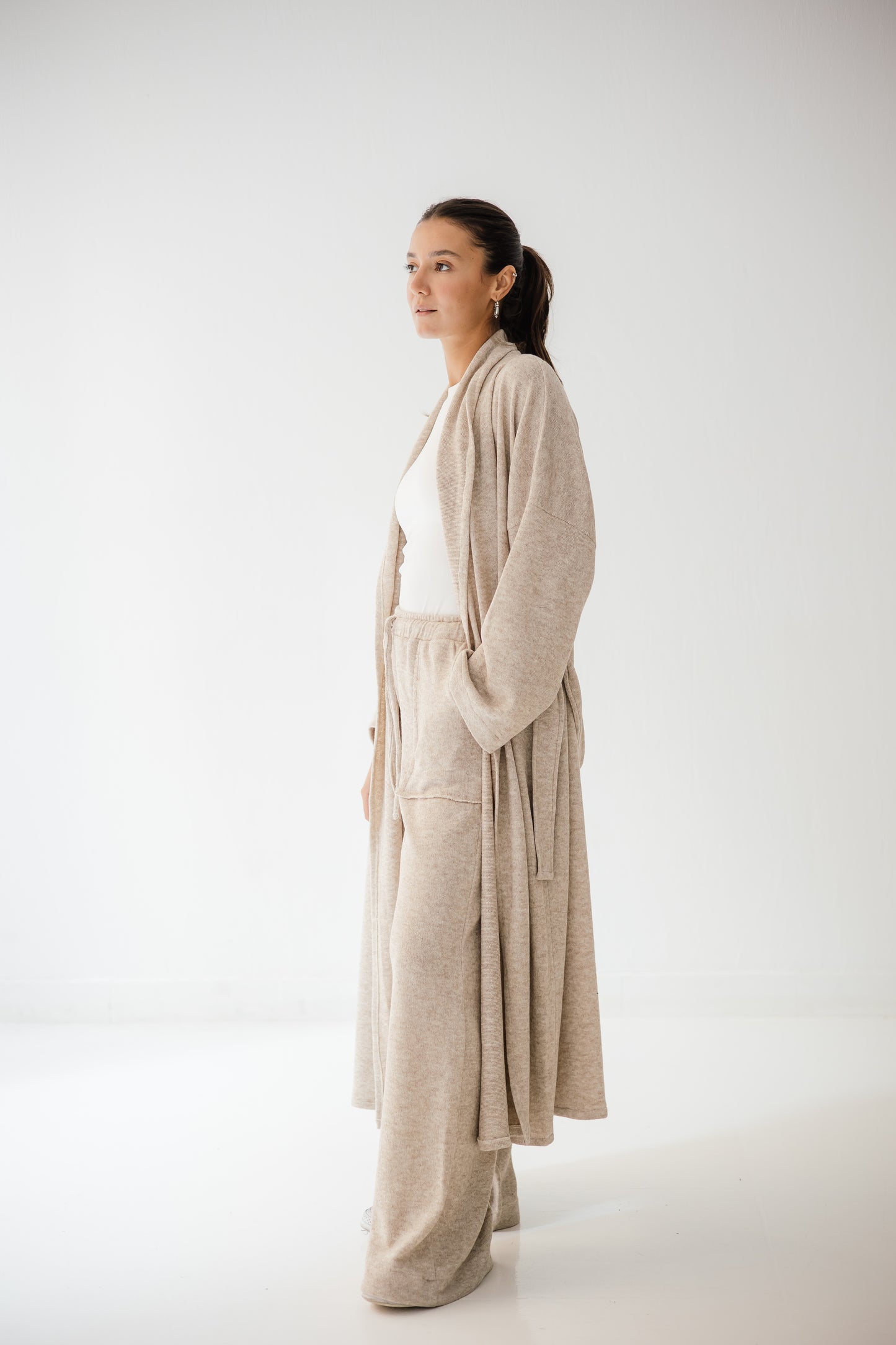 Unfinished Wool Set In Cafe