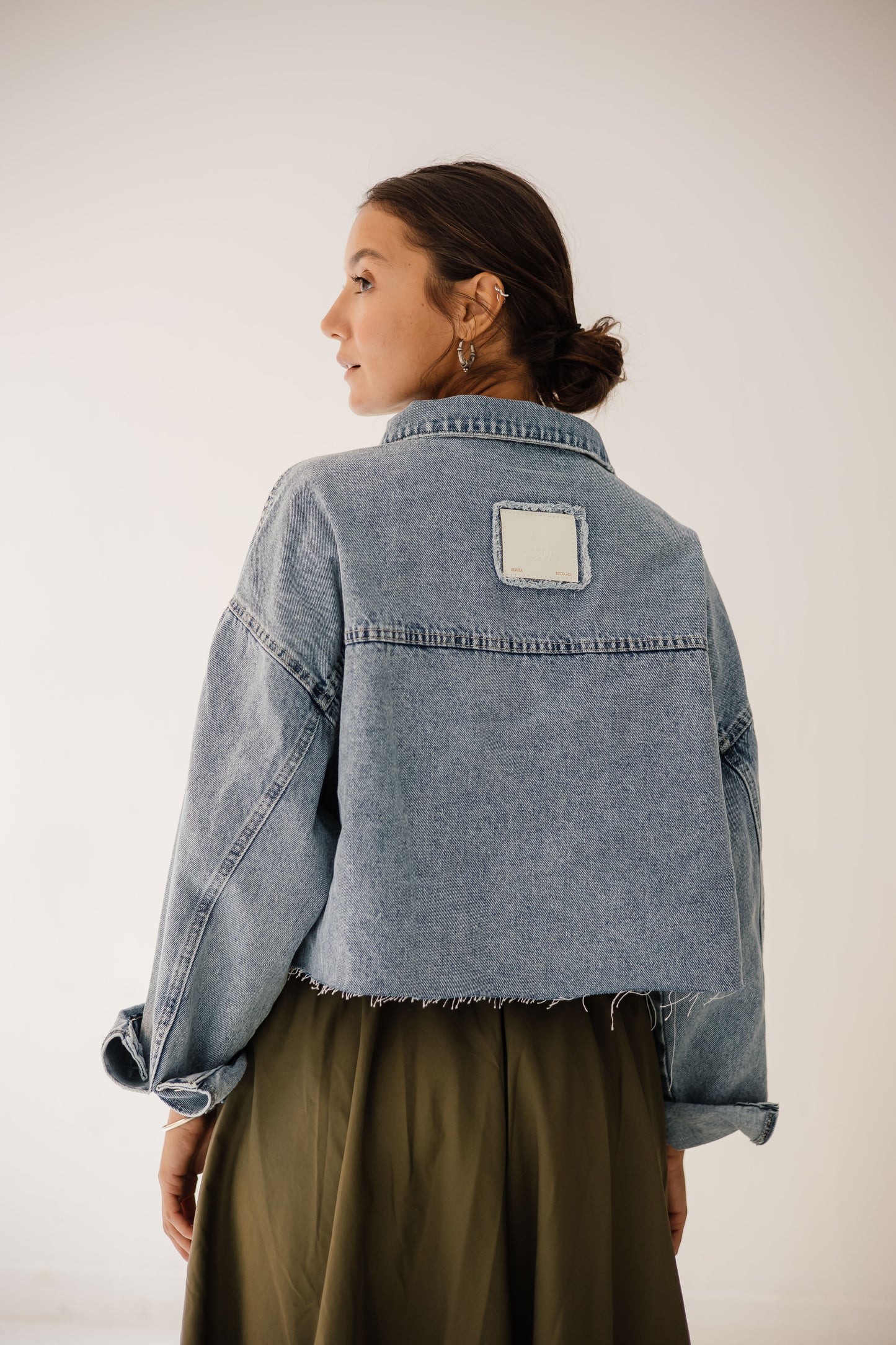 Cropped denim jacket