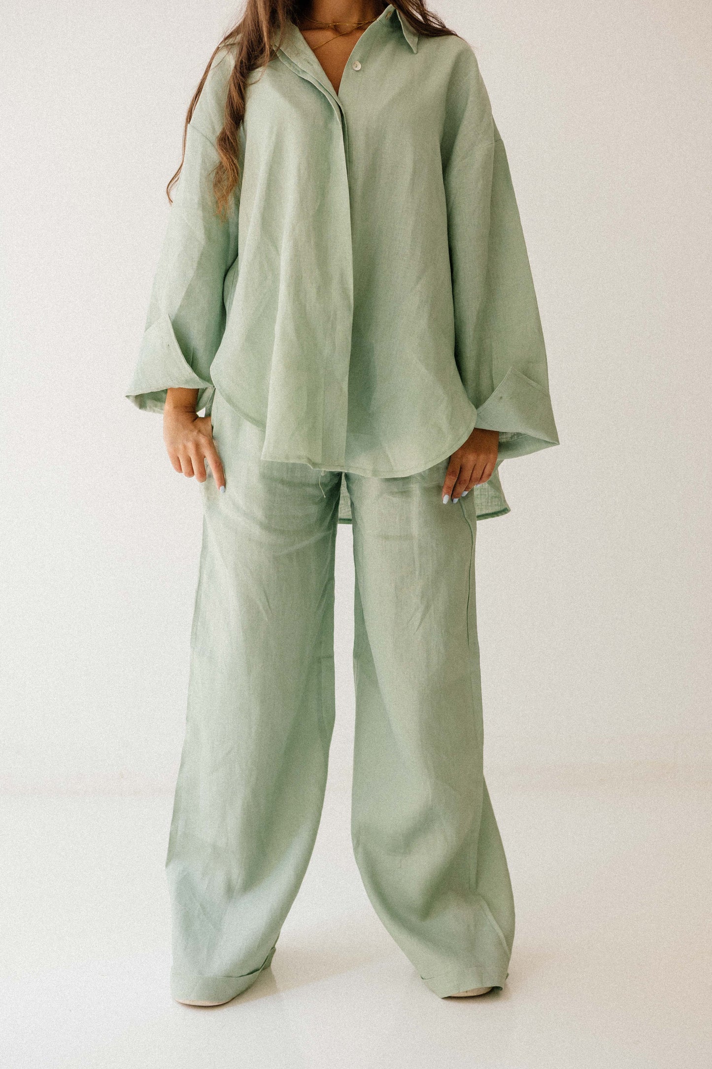 Basic Pant In Mint