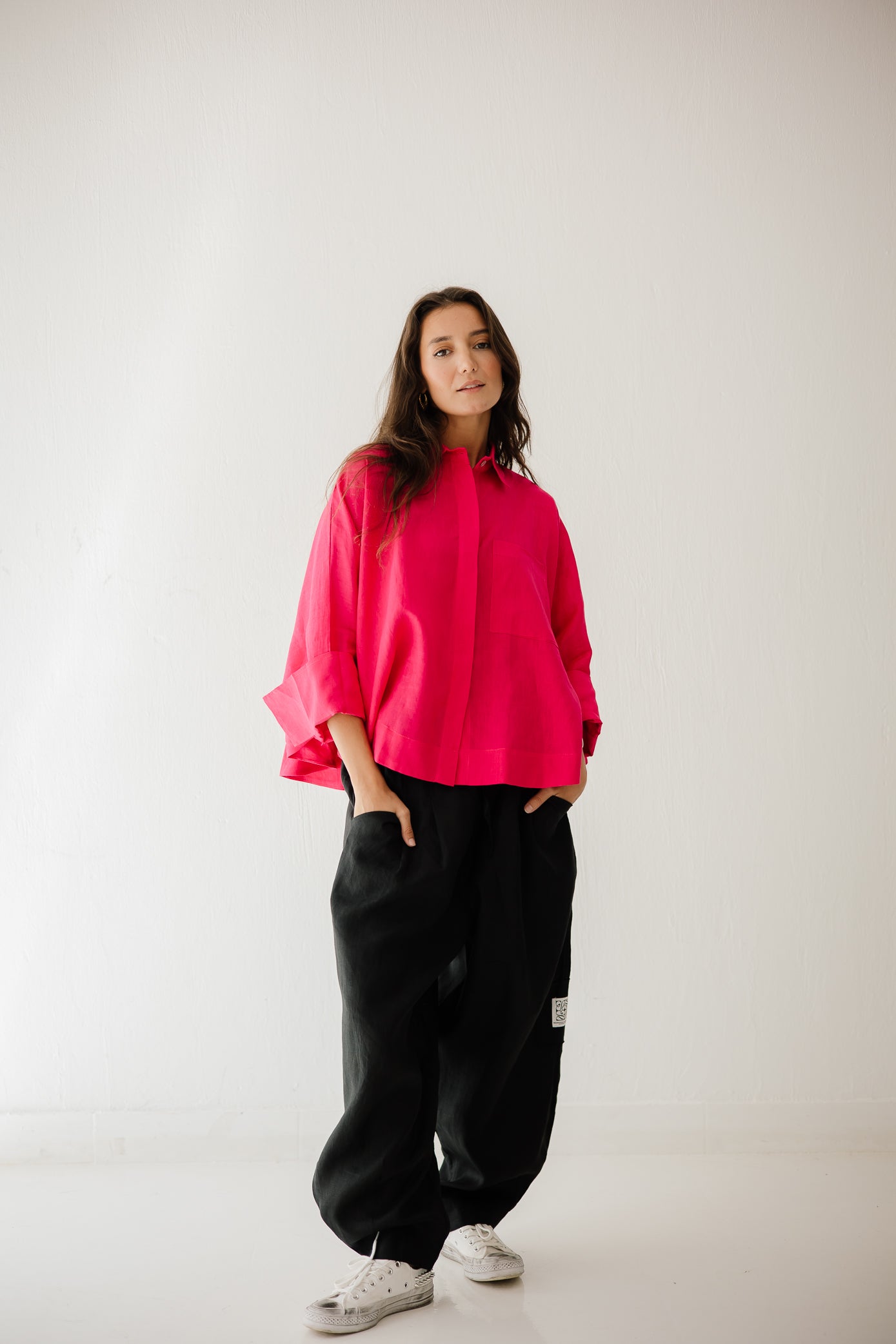 Butterfly Shirt In Fuchsia