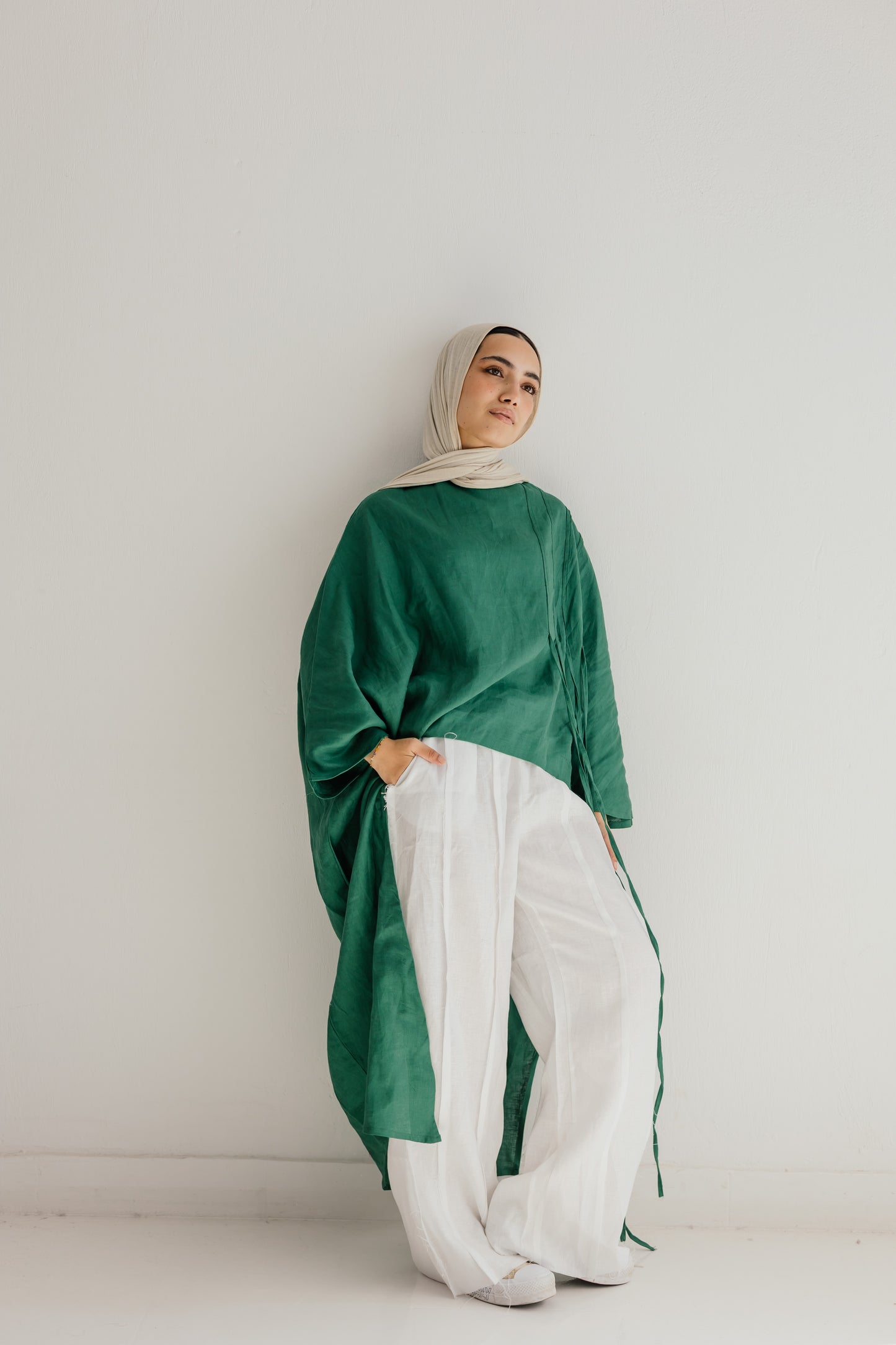Side To Side Top In Dark Green