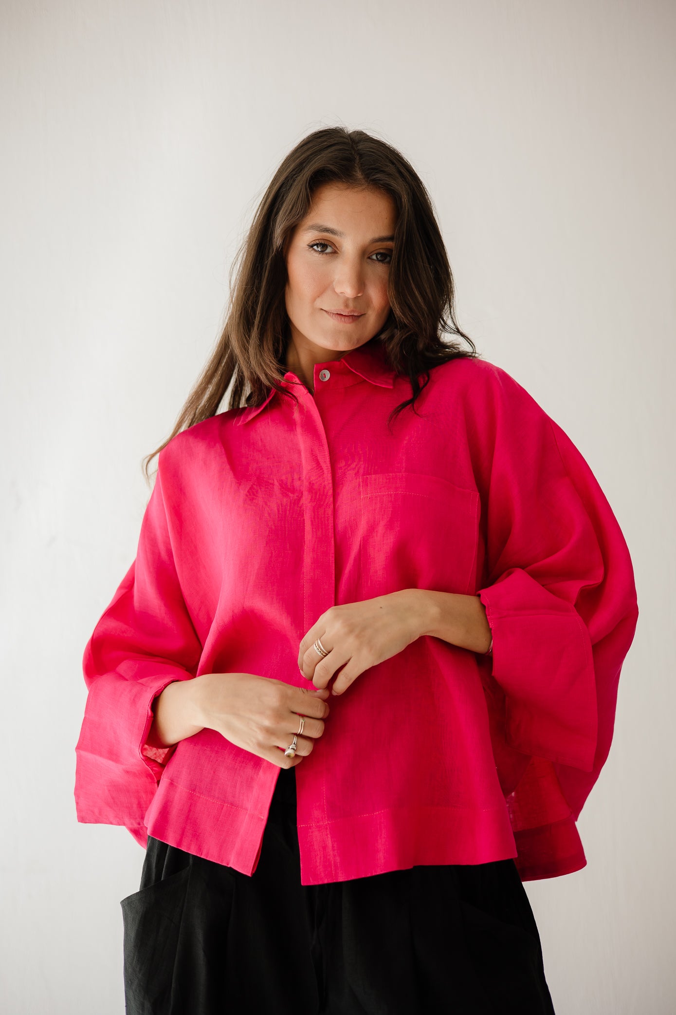 Butterfly Shirt In Fuchsia