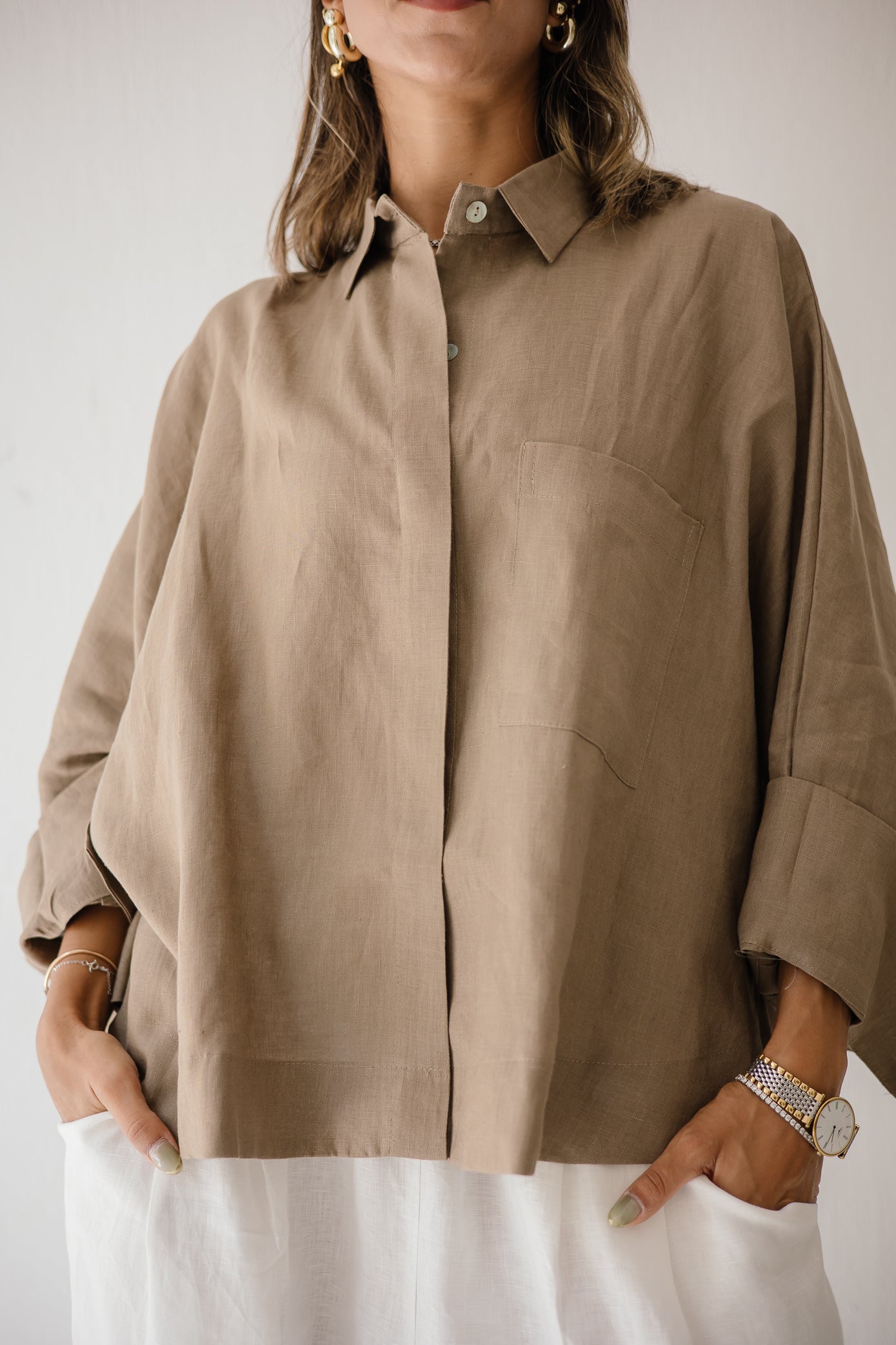 Butterfly Shirt In Light-brown