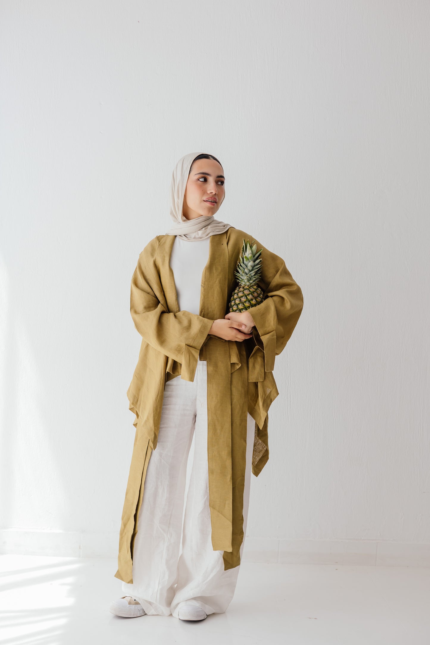 Short Double Collar Kimono In Rose