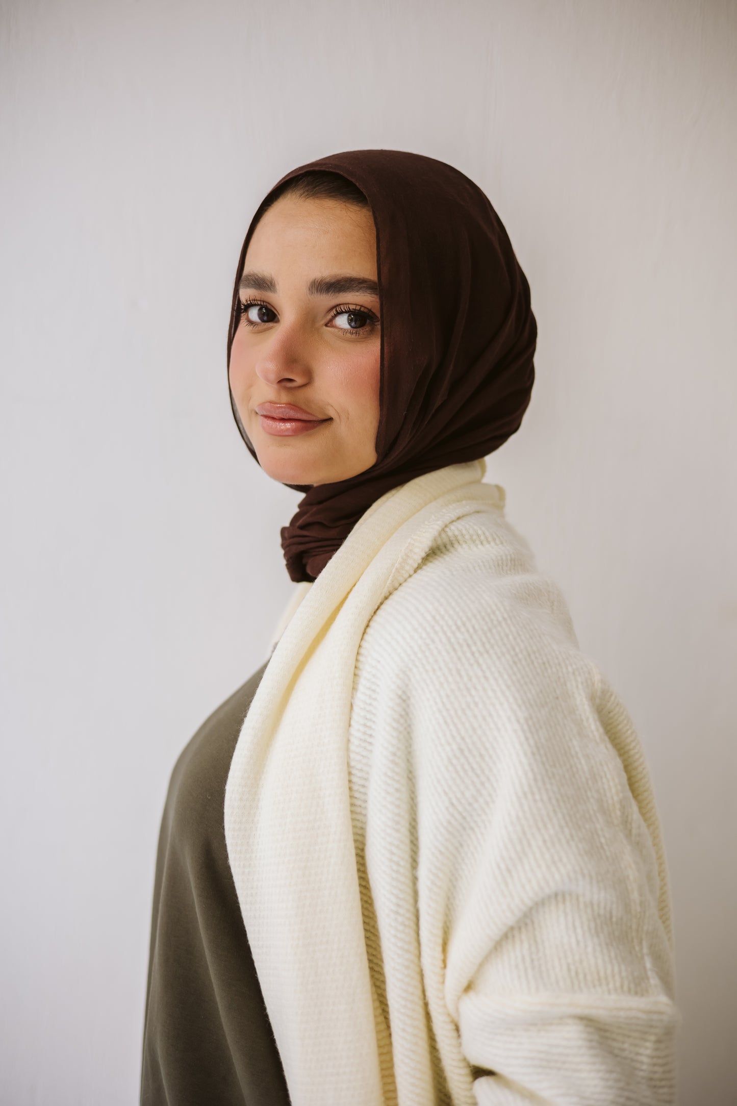 Knitted love cardigan in off-white