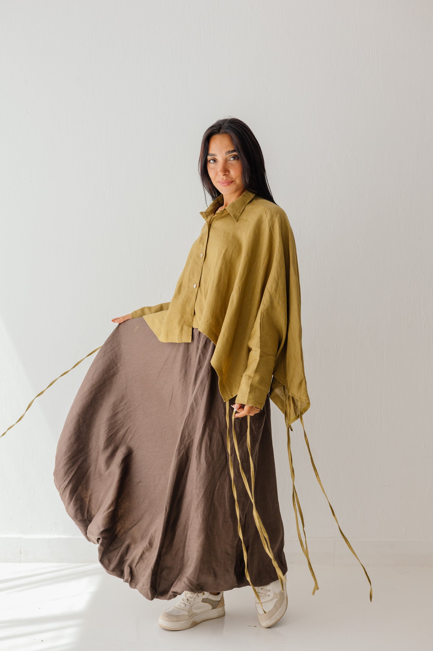 Balloon Skirt In Brown