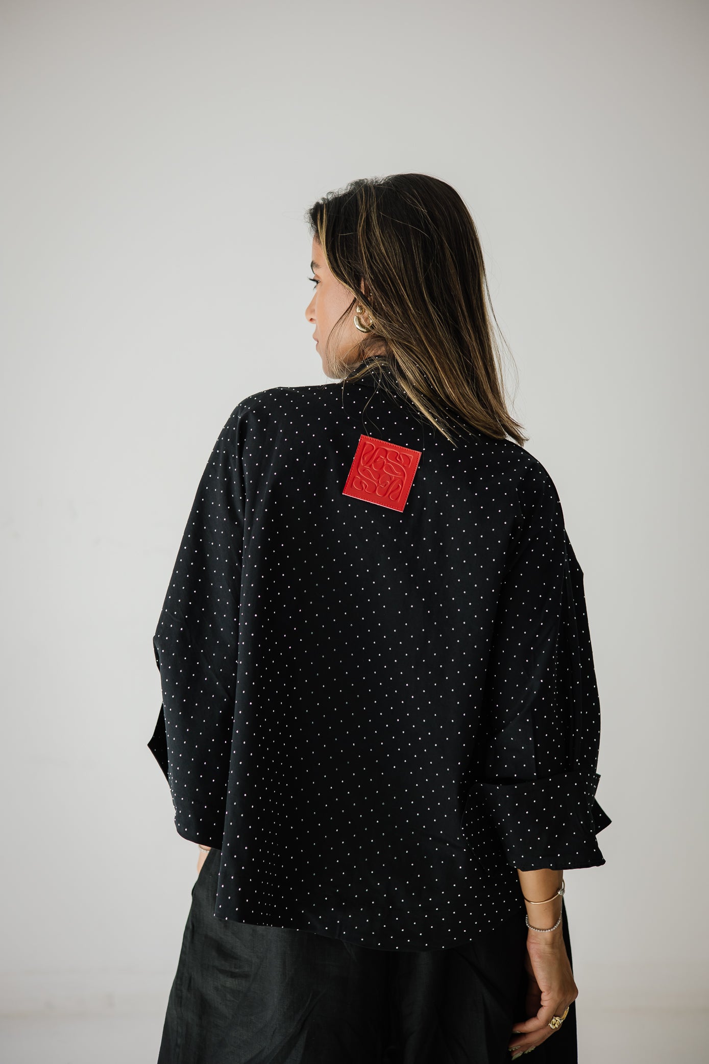 Studding Butterfly Shirt In Black