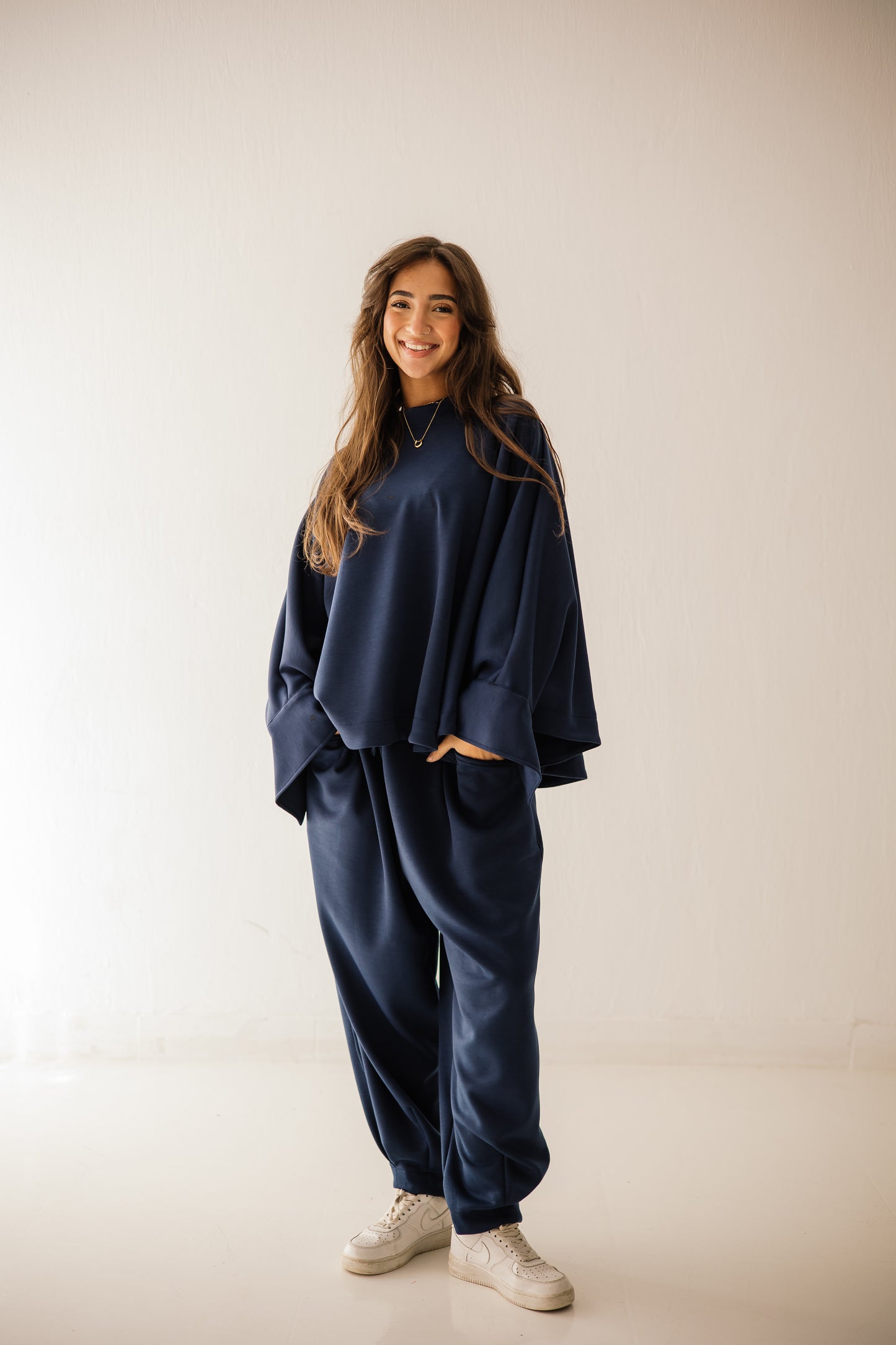 Butter-fly Set In Navy-blue