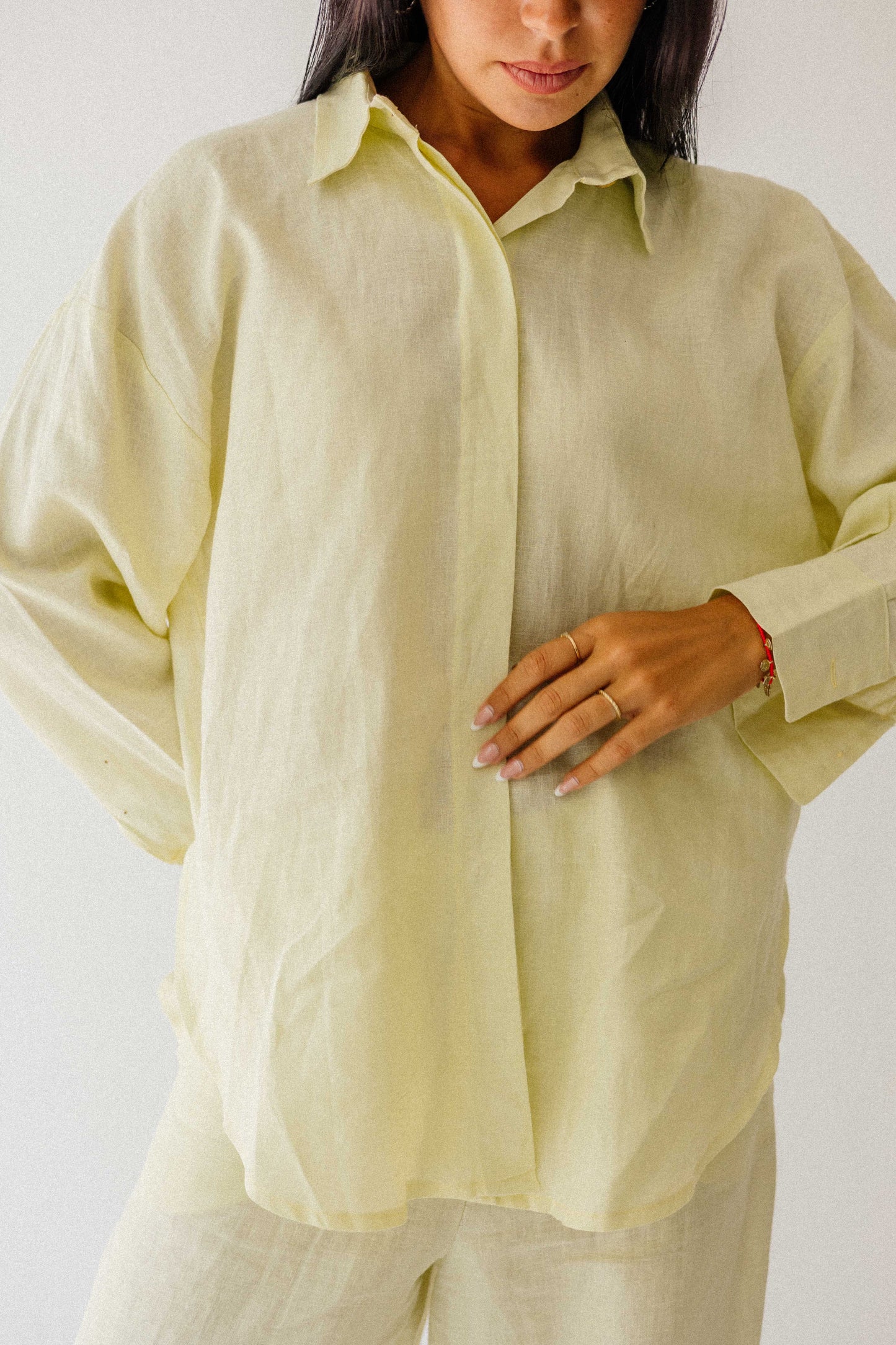 Daily Linen Shirt In Butter-lemon