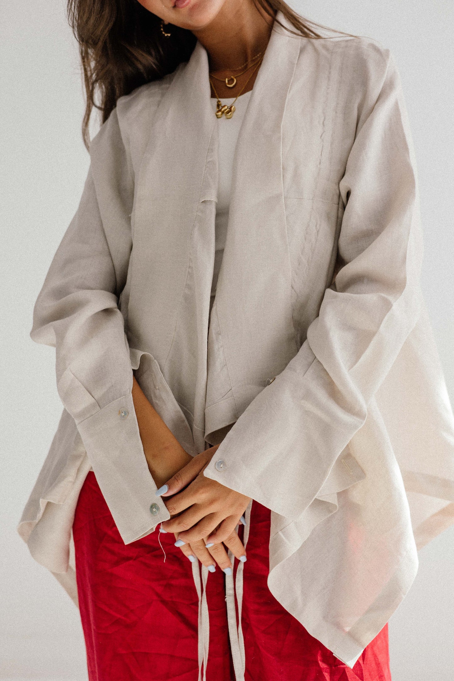 Elastic Kimono In Creamy