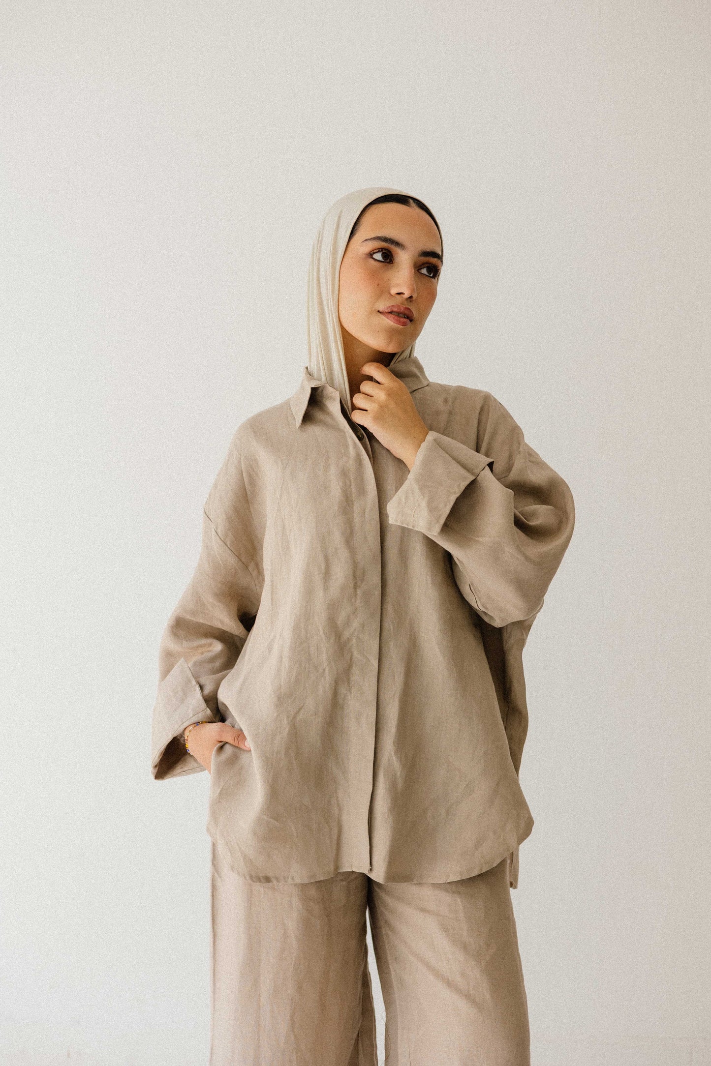 Daily Linen Shirt In Cafe