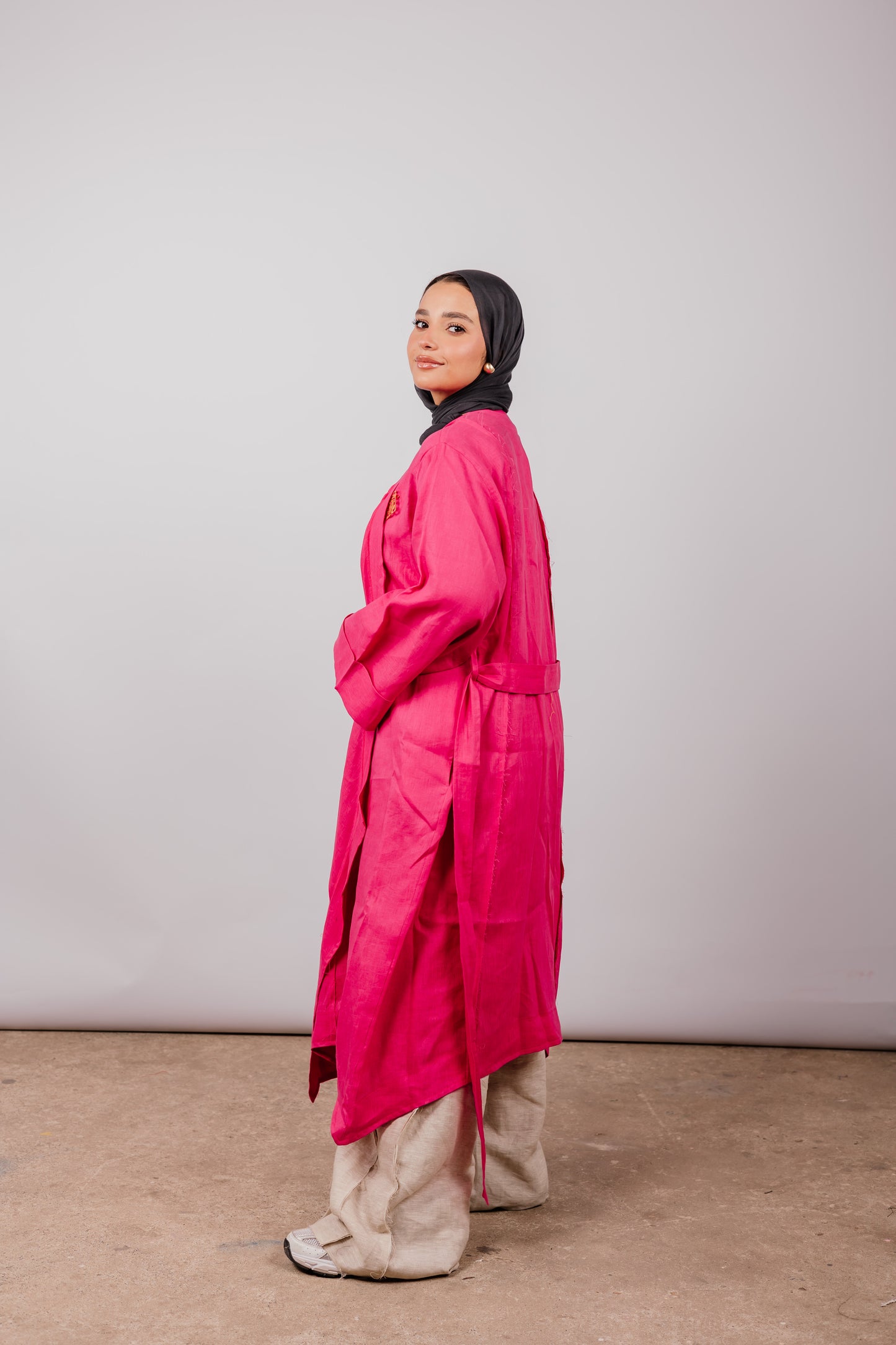 Basic Kimono In Fuchsia