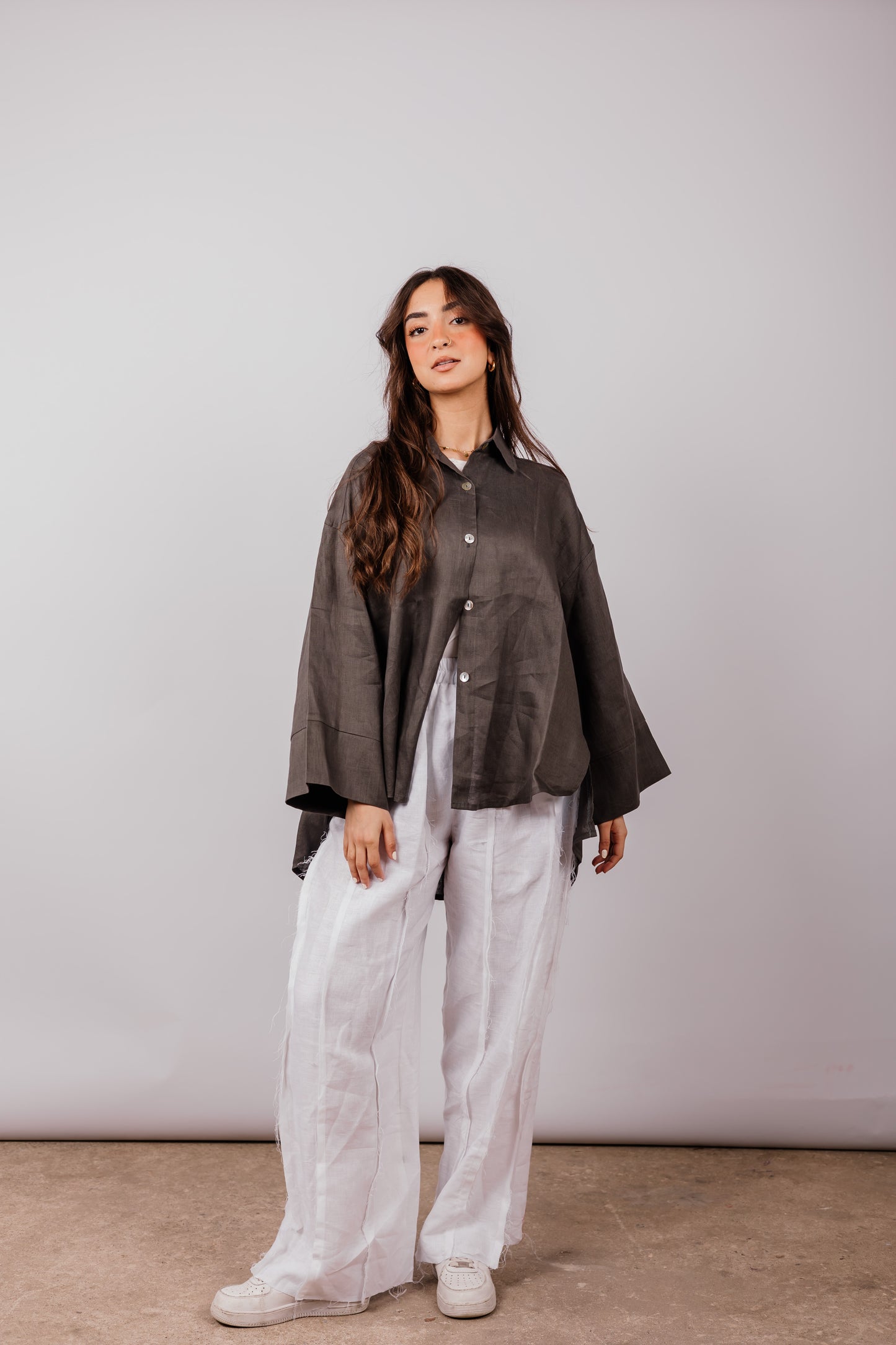 Basic Shirt In Dark-grey
