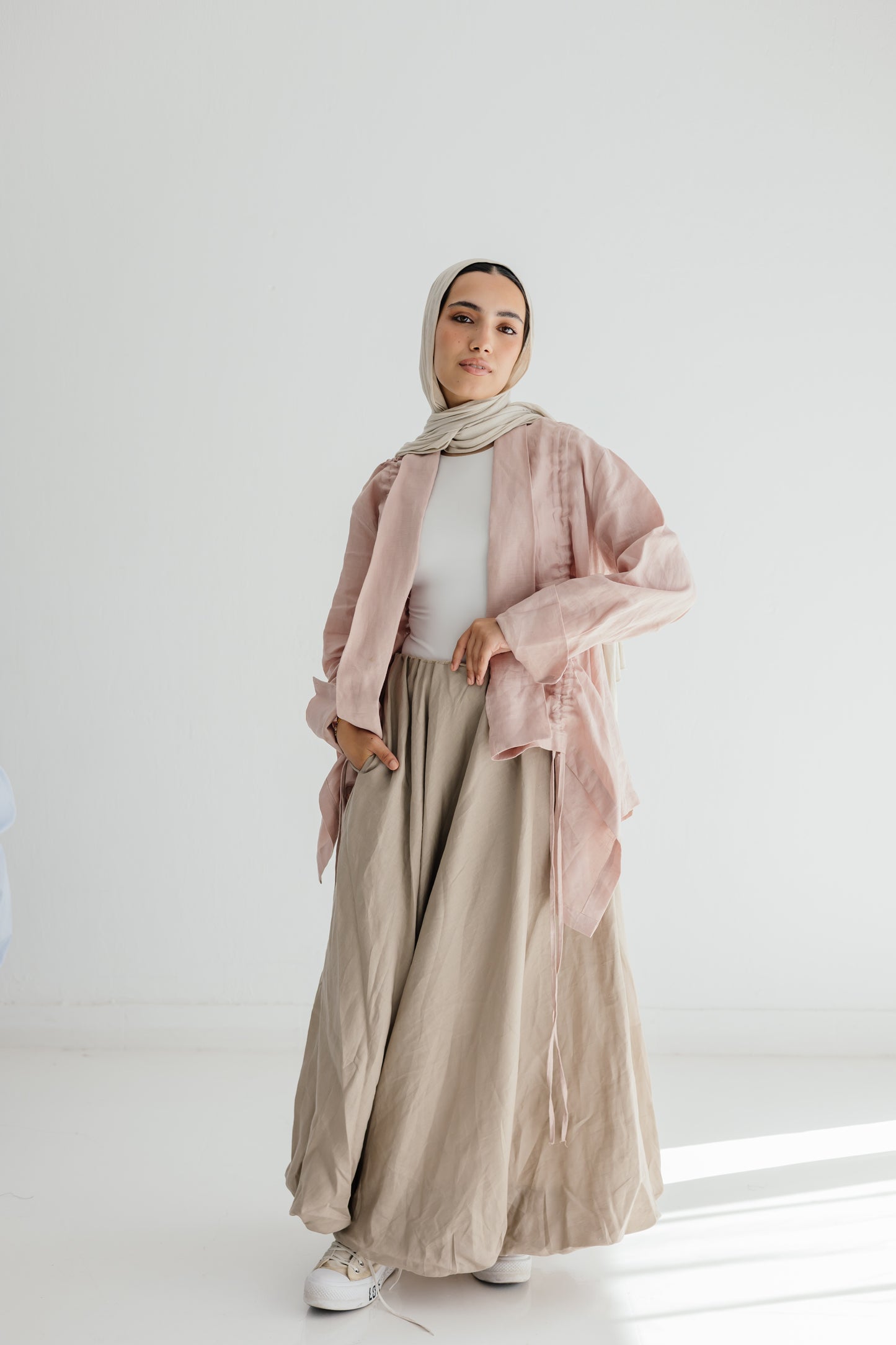Elastic Kimono In Rose