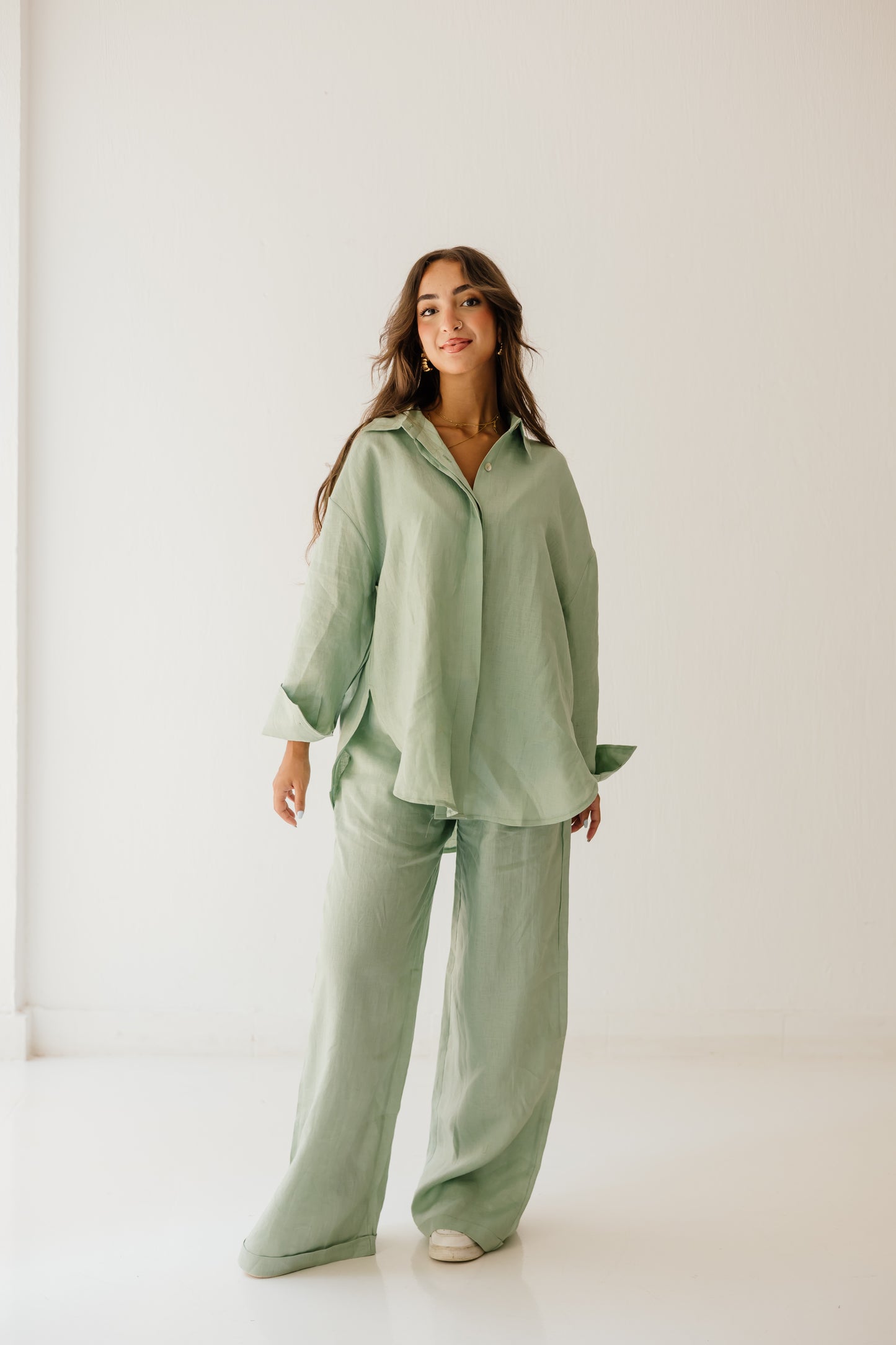 Basic Pant In Mint