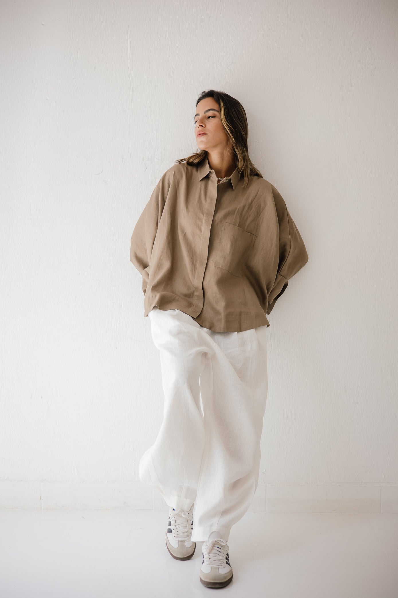 Butterfly Shirt In Light-brown