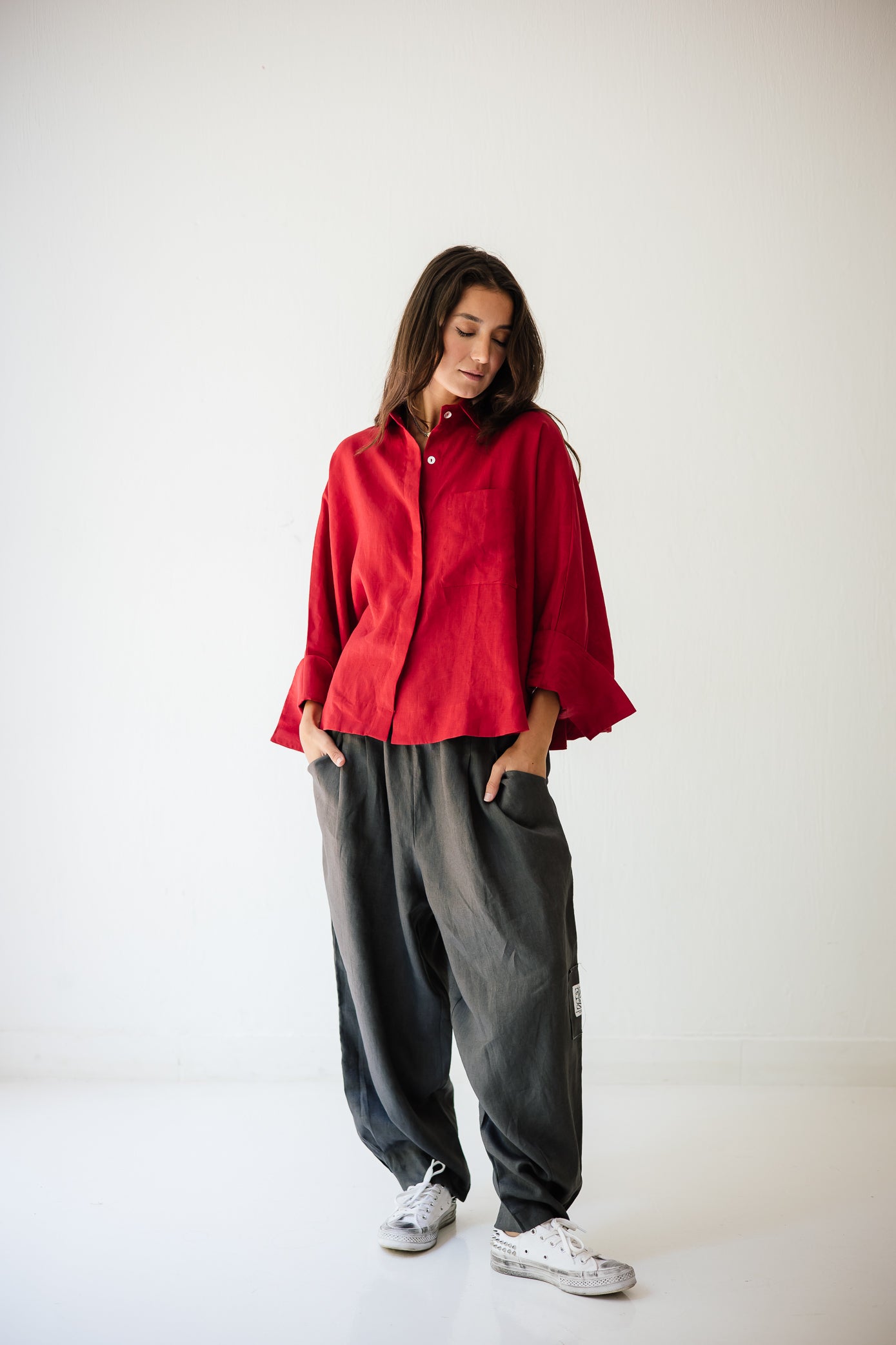 Balloon Pant In Dark-grey