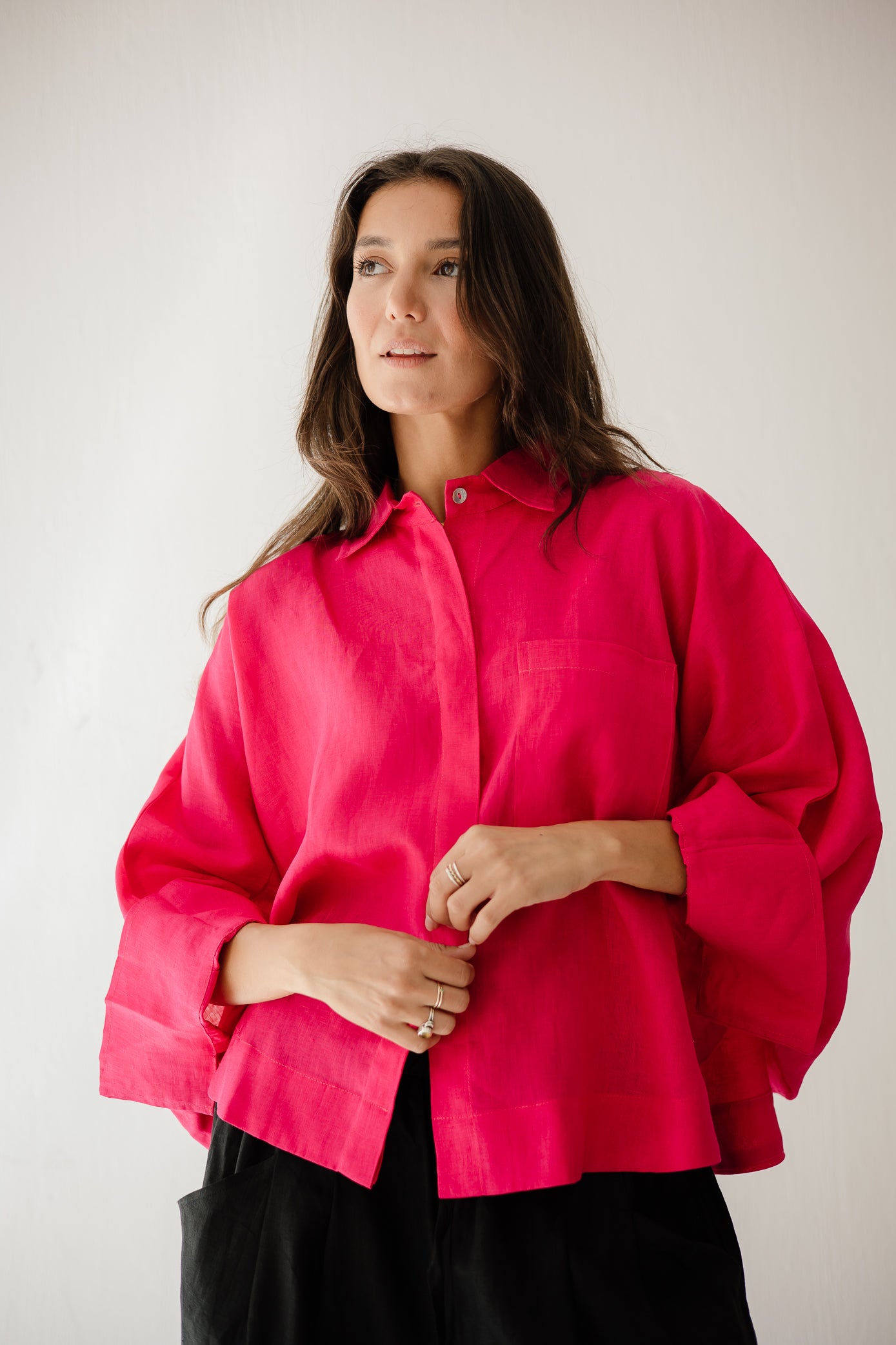 Butterfly Shirt In Fuchsia