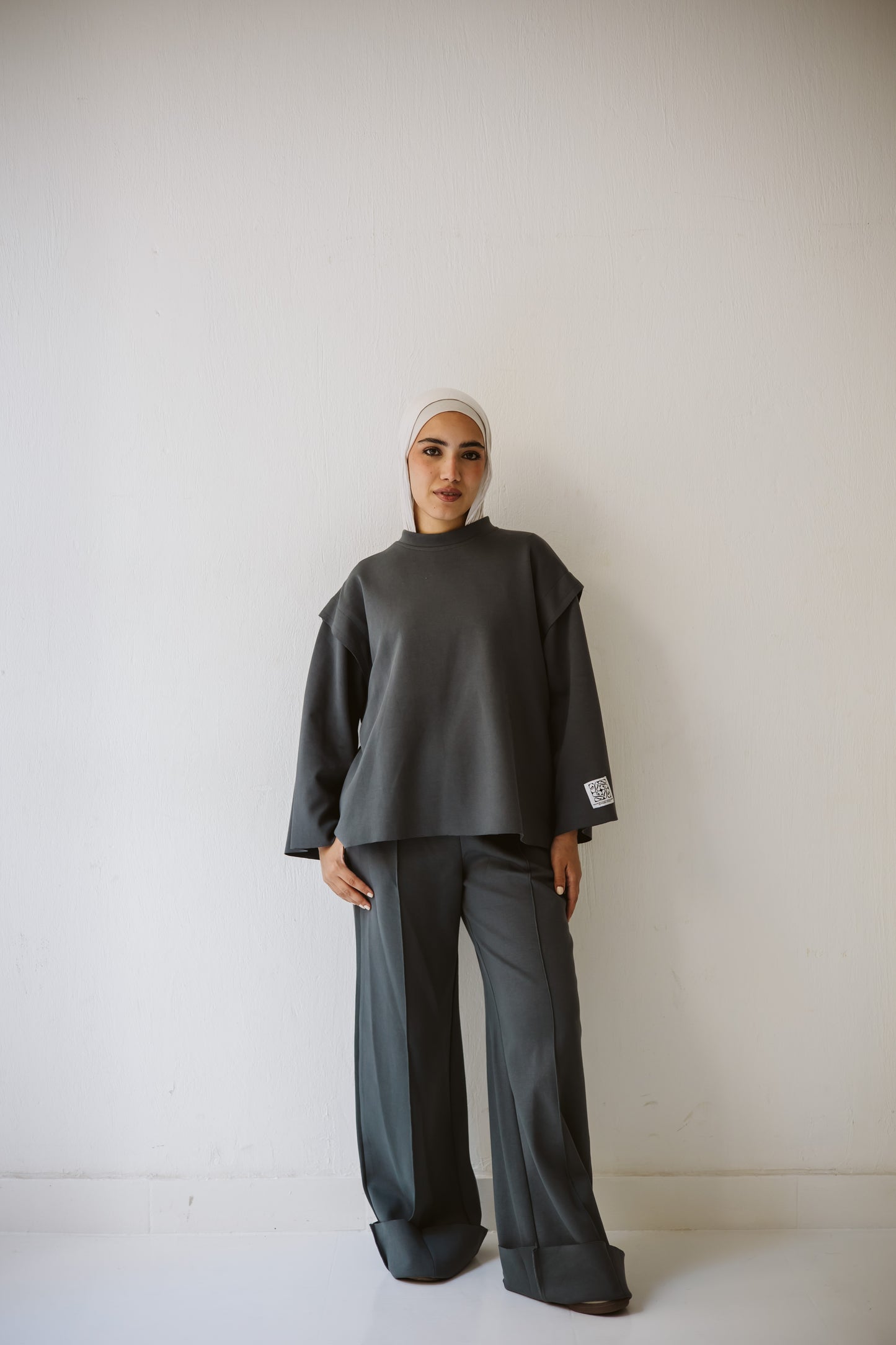 Cotton basic set in grey