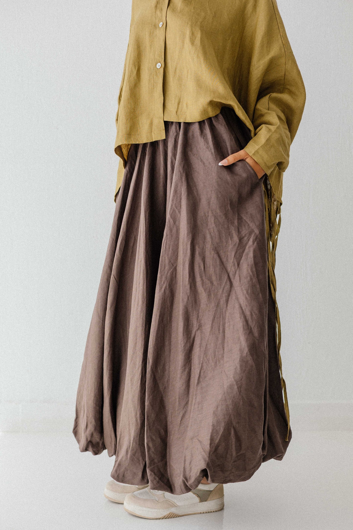 Balloon Skirt In Brown