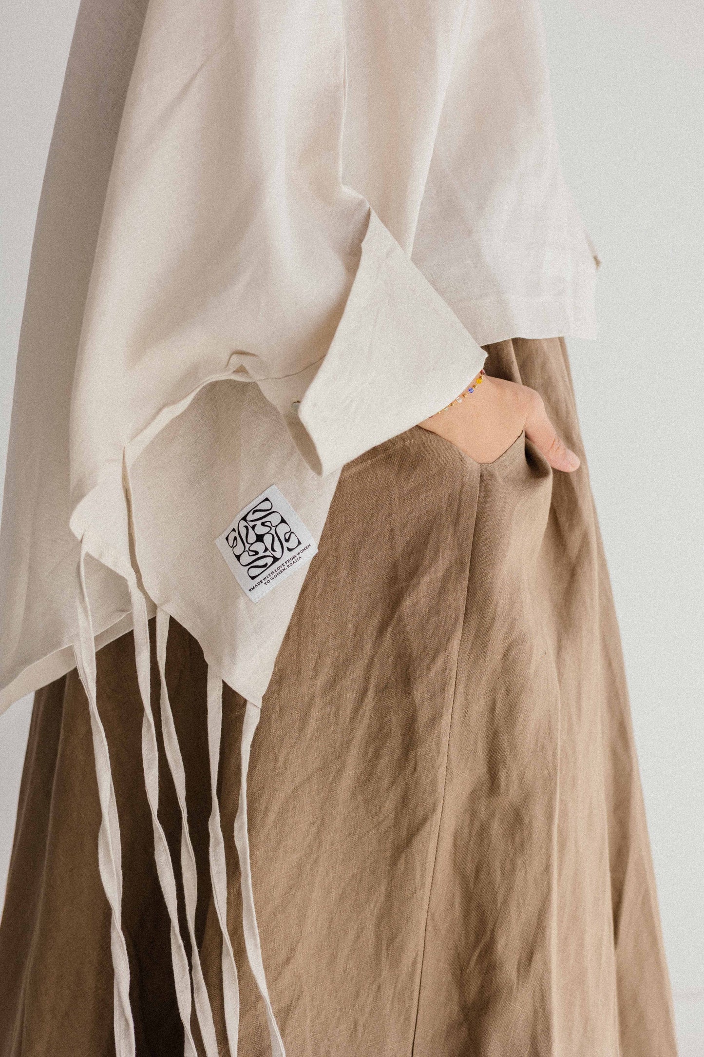 Fringes Shirt In Creamy