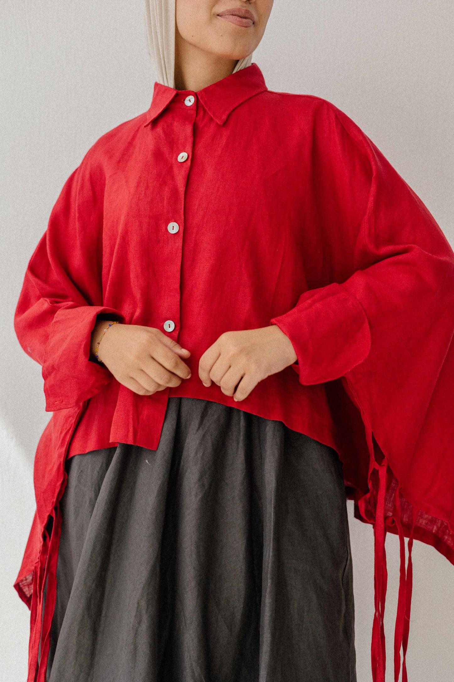 Fringes Shirt In Red