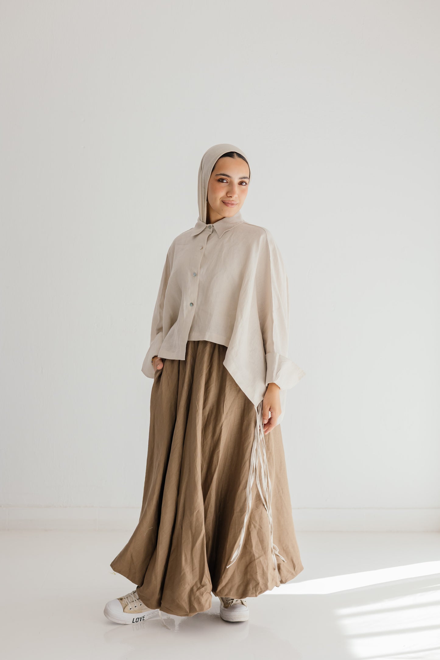 Fringes Shirt In Creamy
