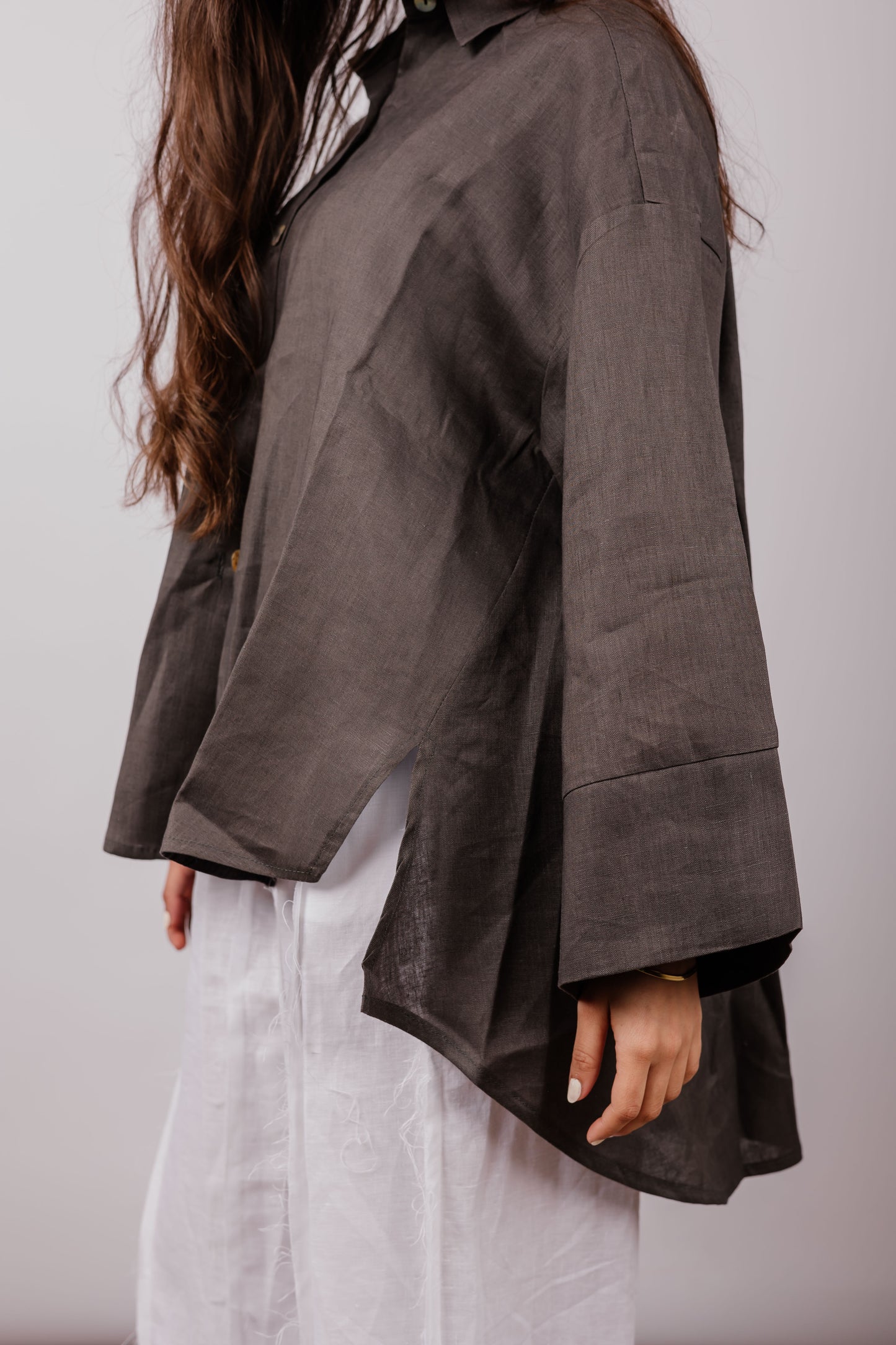 Basic Shirt In Dark-grey