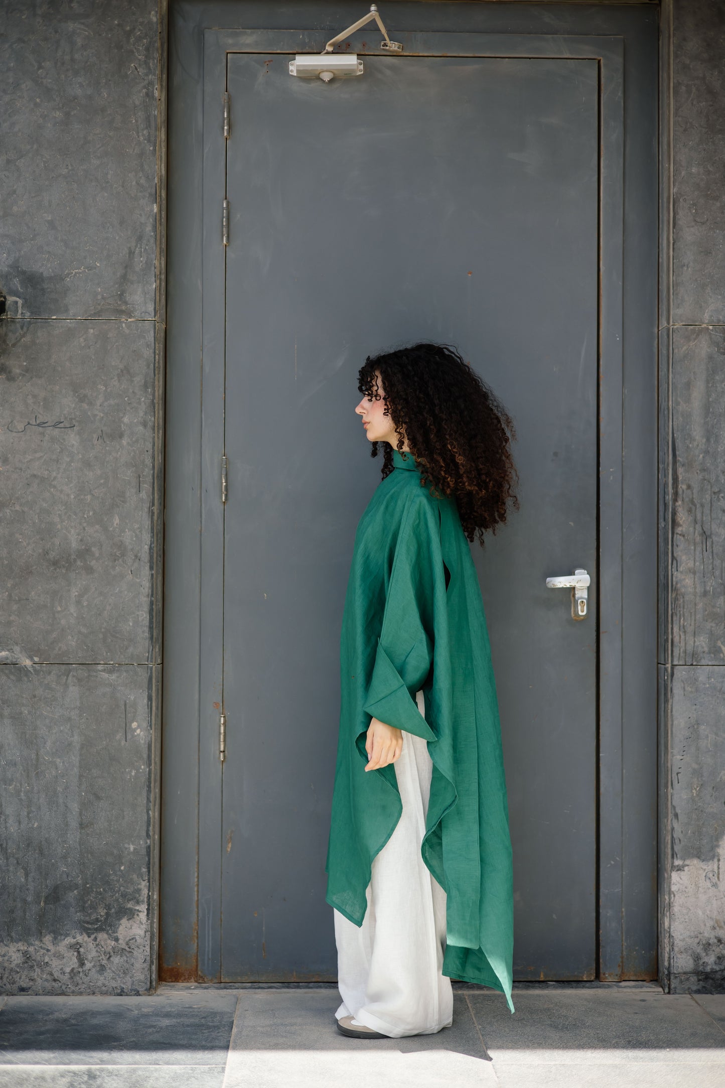 Long Ribbon Top In Green