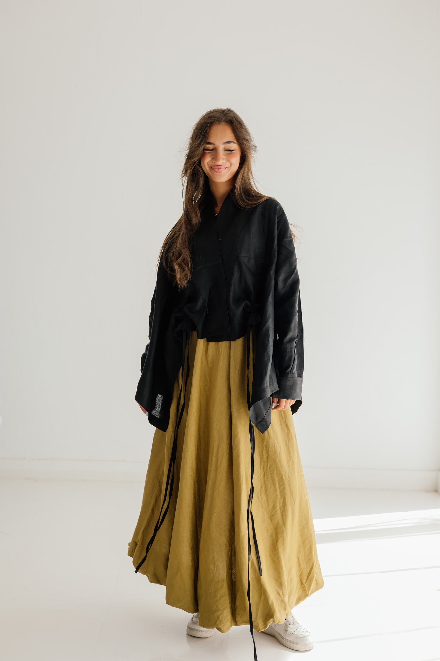 Elastic Kimono In Black