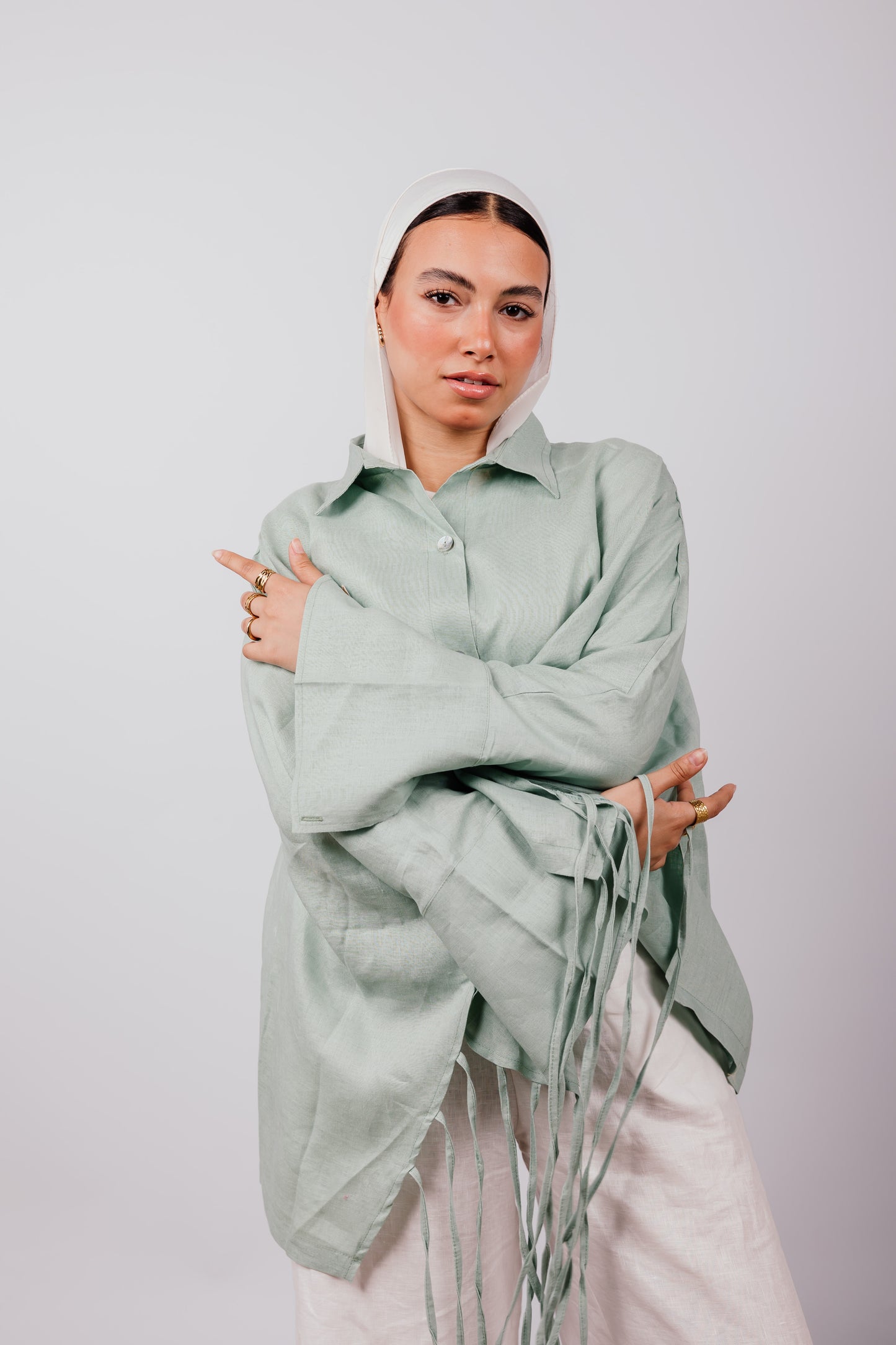 Fringes Shirt In Mint