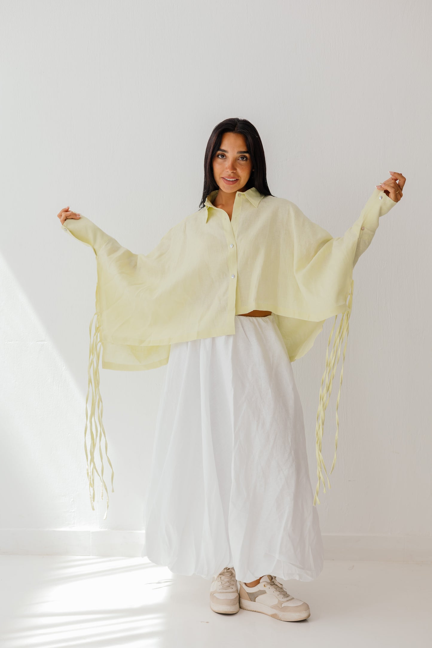 Fringes Shirt In Butter-lemon