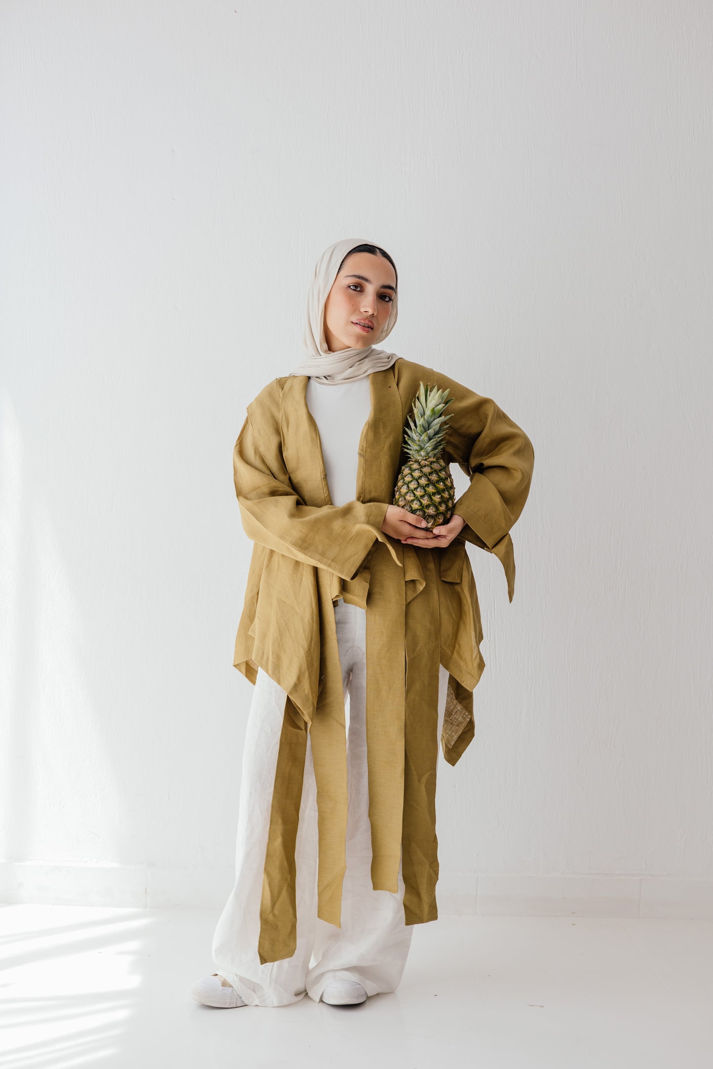 Short Double Collar Kimono In Rose