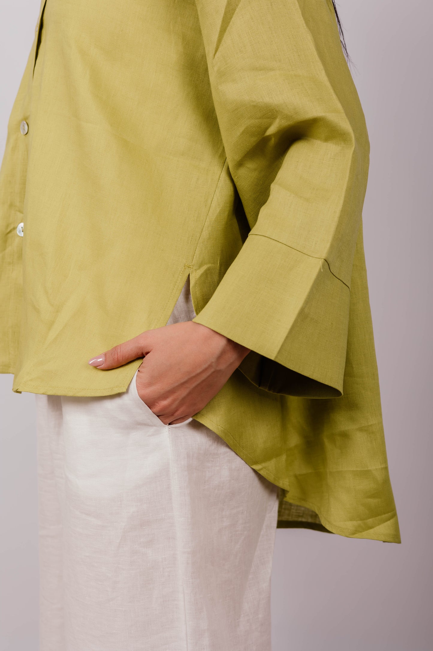 Basic Shirt In Lime-green