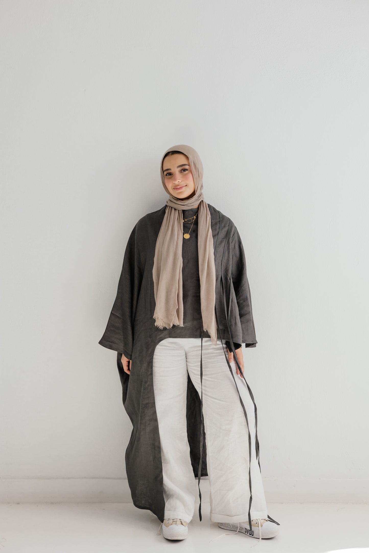 Side To Side Top In Dark-grey