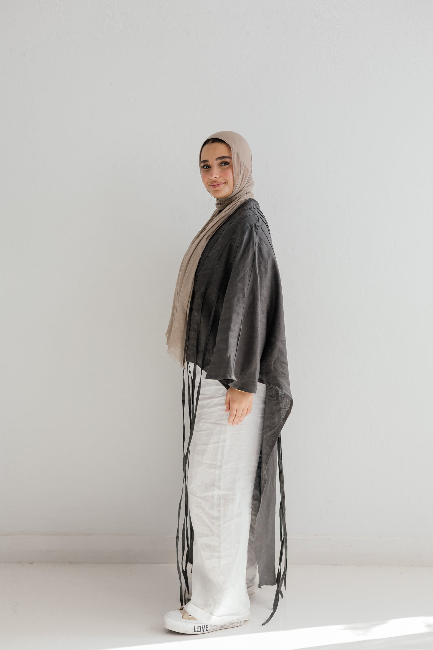 Side To Side Top In Dark-grey