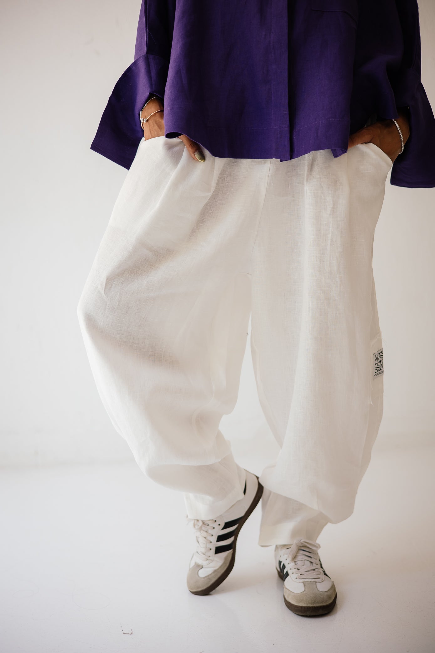 Balloon Pant In White
