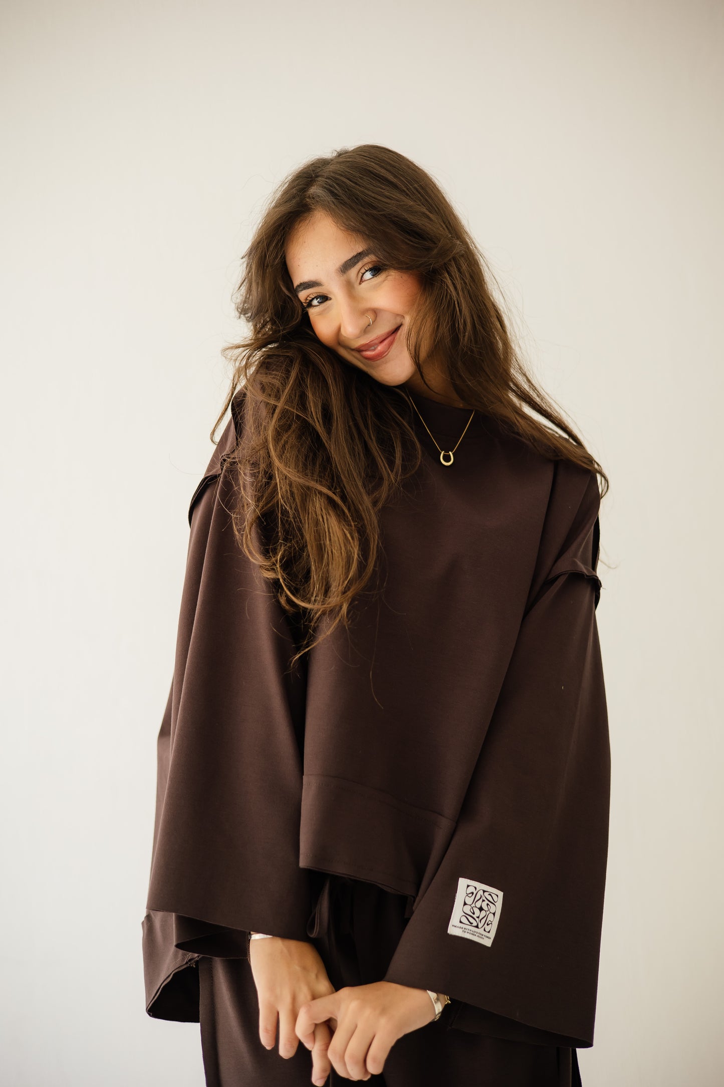Pocket Cotton Set In Brown
