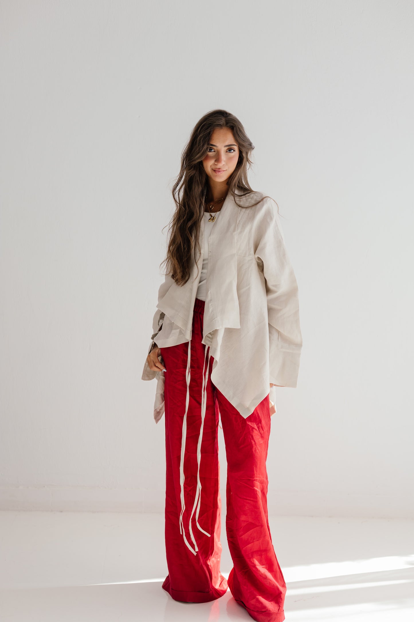 Elastic Kimono In Creamy