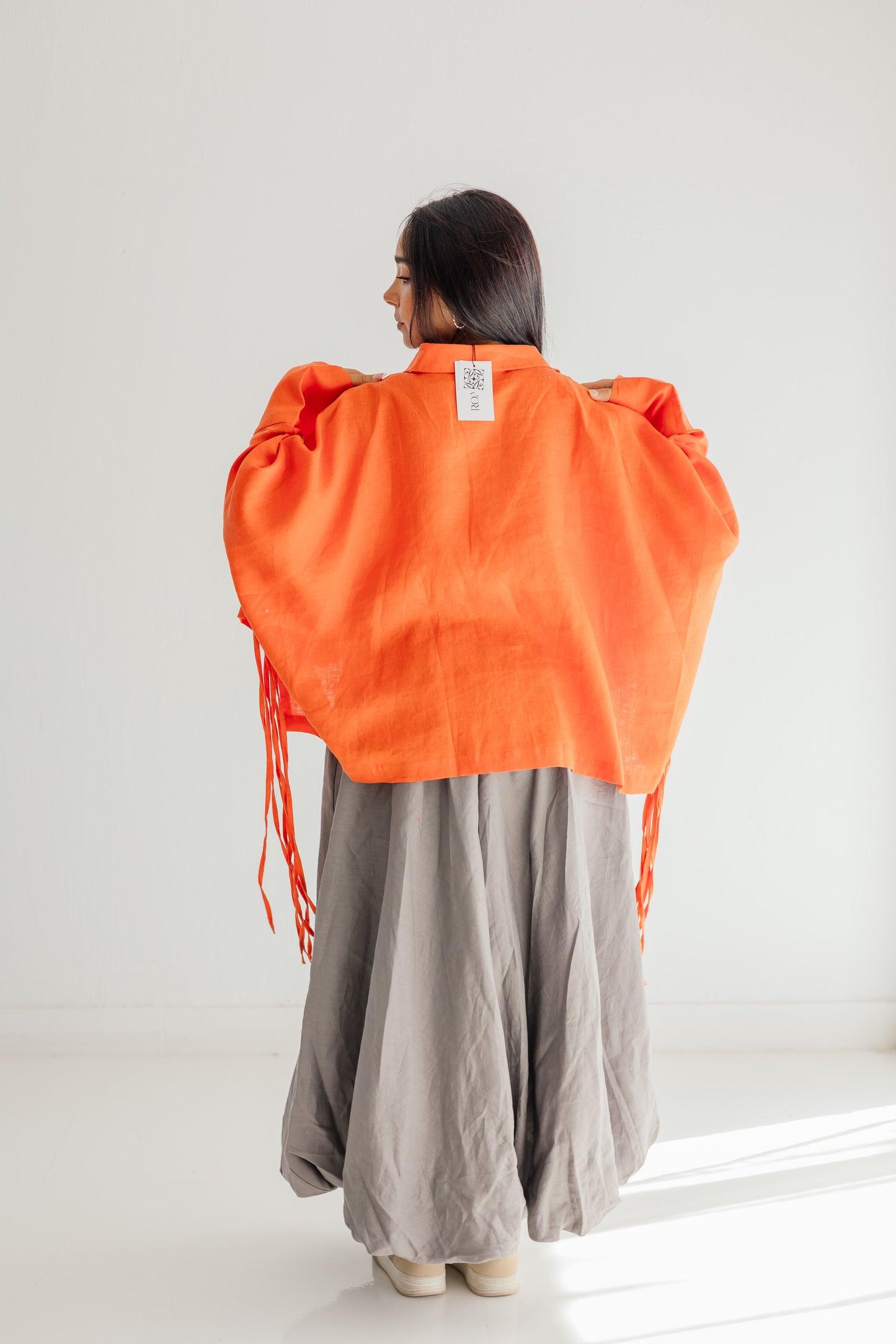 Fringes Shirt In Orange